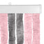 Insektgardin i chenille Sølvgrå og lyserød 90 x 200 cm 100% PP