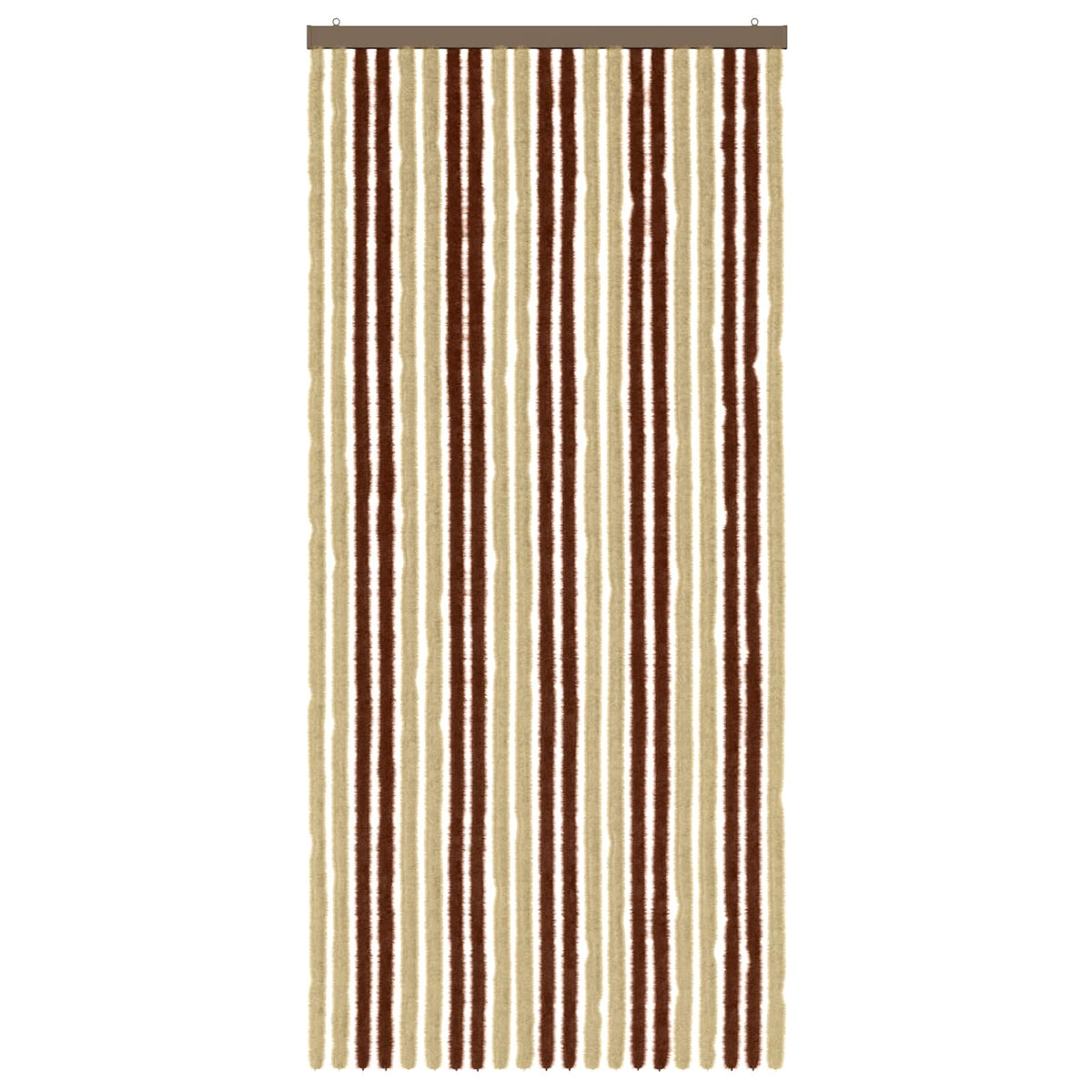 Insektgardin i chenille Brun og Beige 90 x 200 cm 100% PP