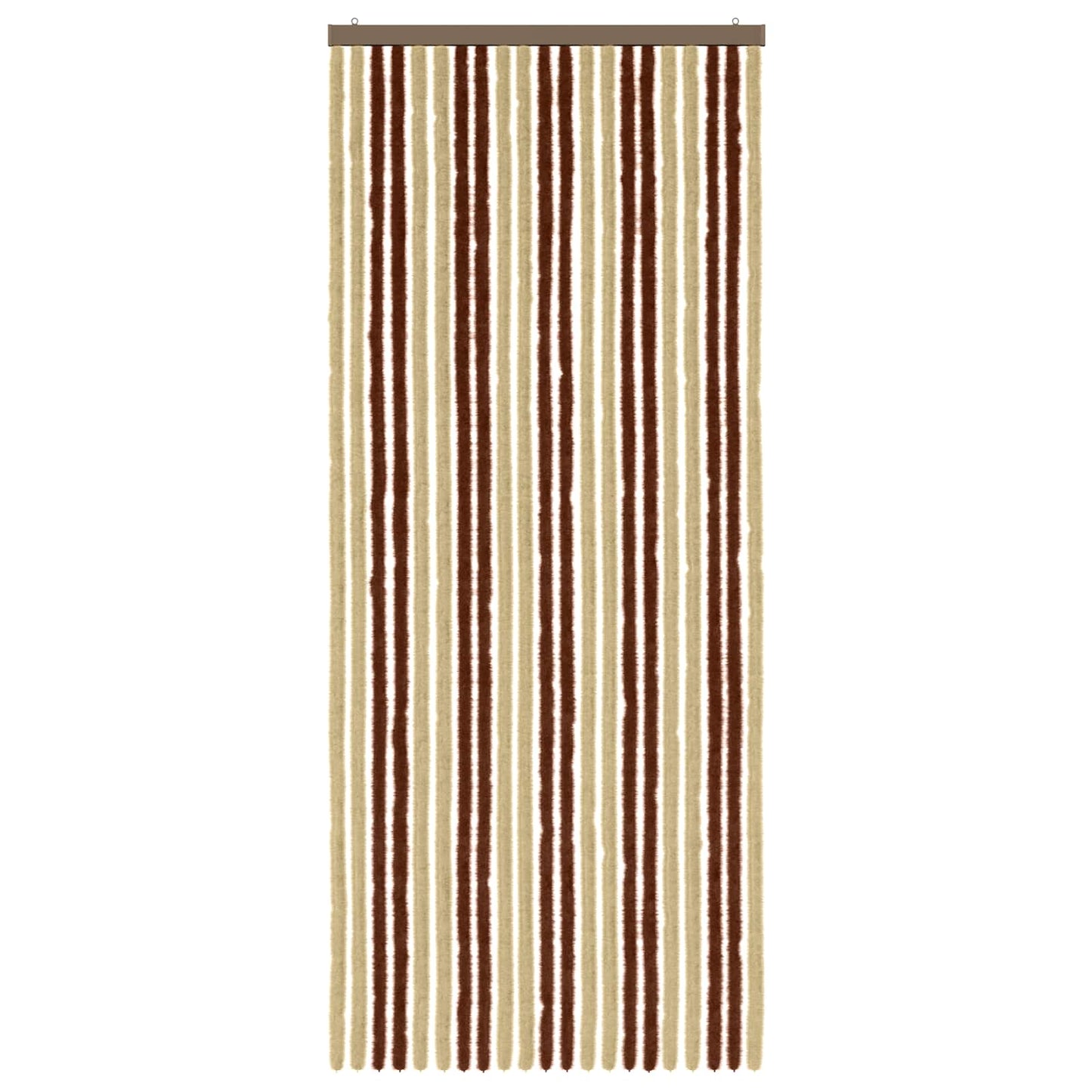 Insektgardin i chenille Brun og Beige 90 x 220 cm 100% PP