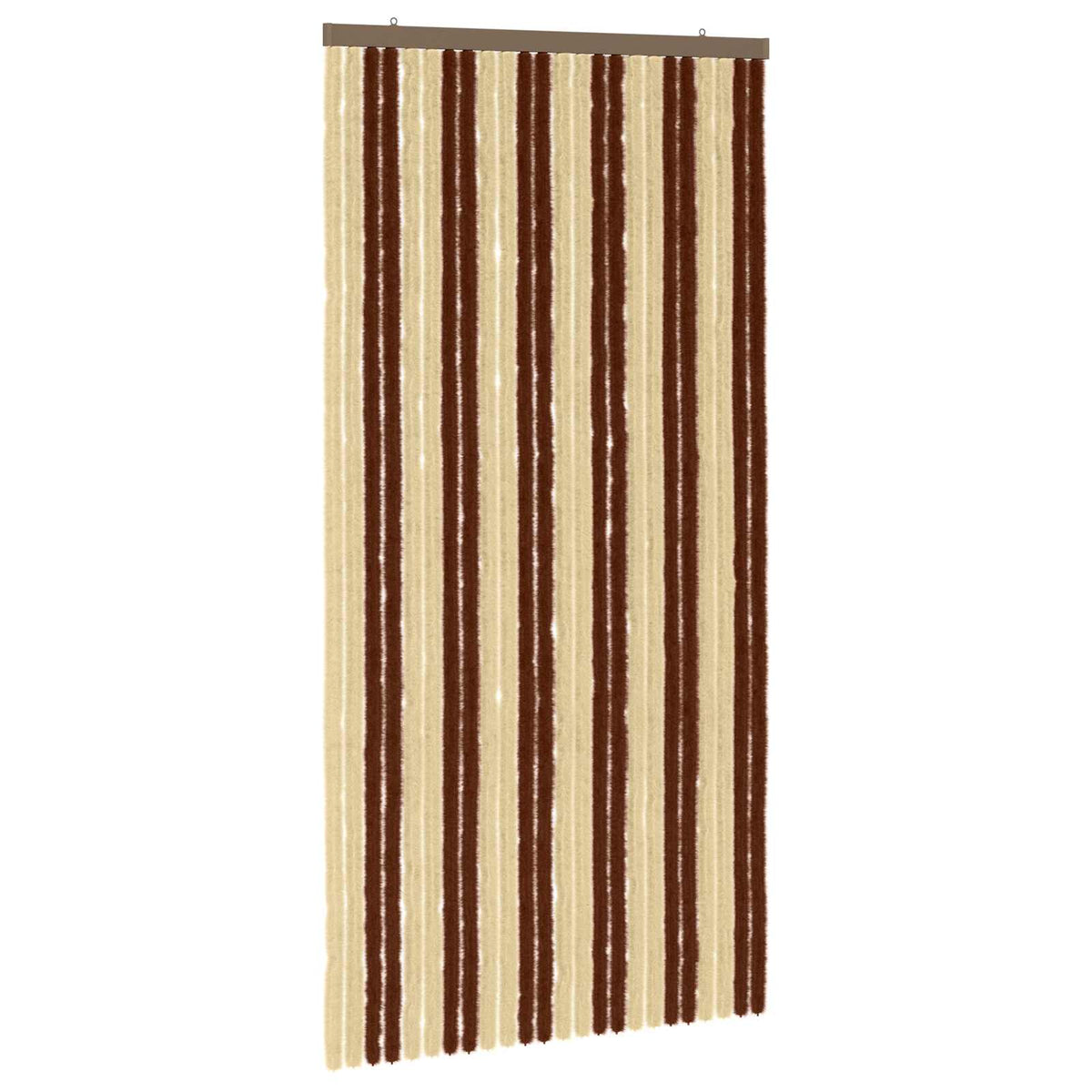 Insektgardin i chenille Brun og Beige 100 x 200 cm 100% PP