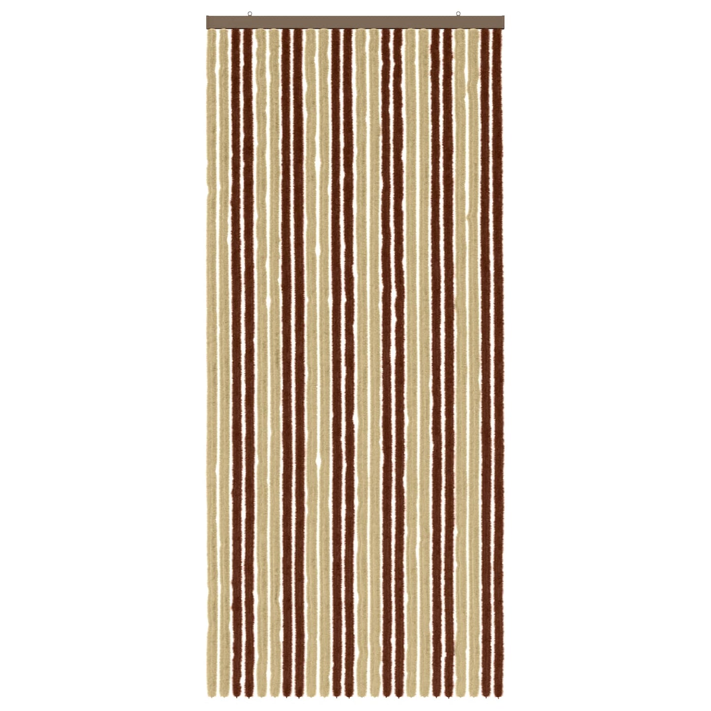 Insektgardin i chenille Brun og Beige 100 x 230 cm 100% PP