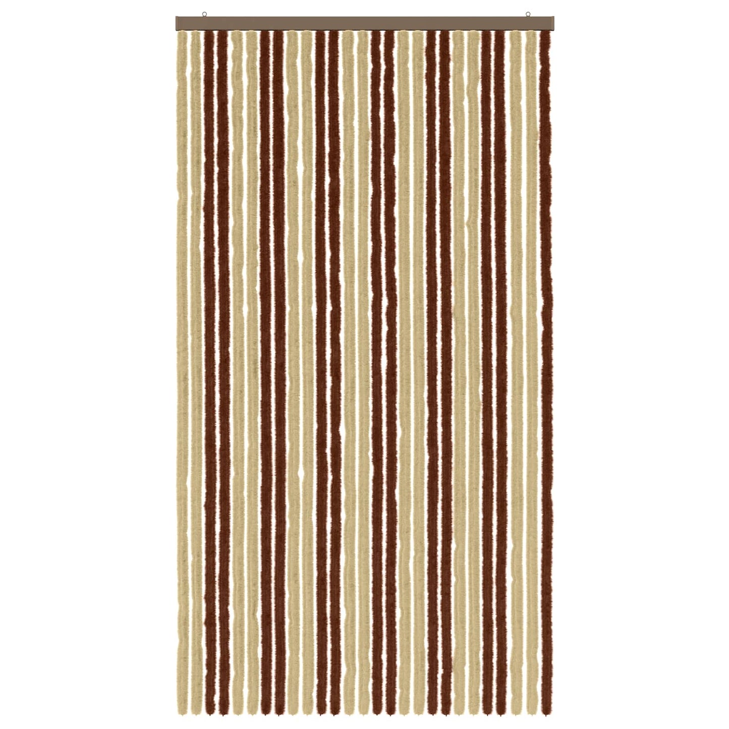 Insektgardin i chenille Brun og Beige 118 x 220 cm 100% PP