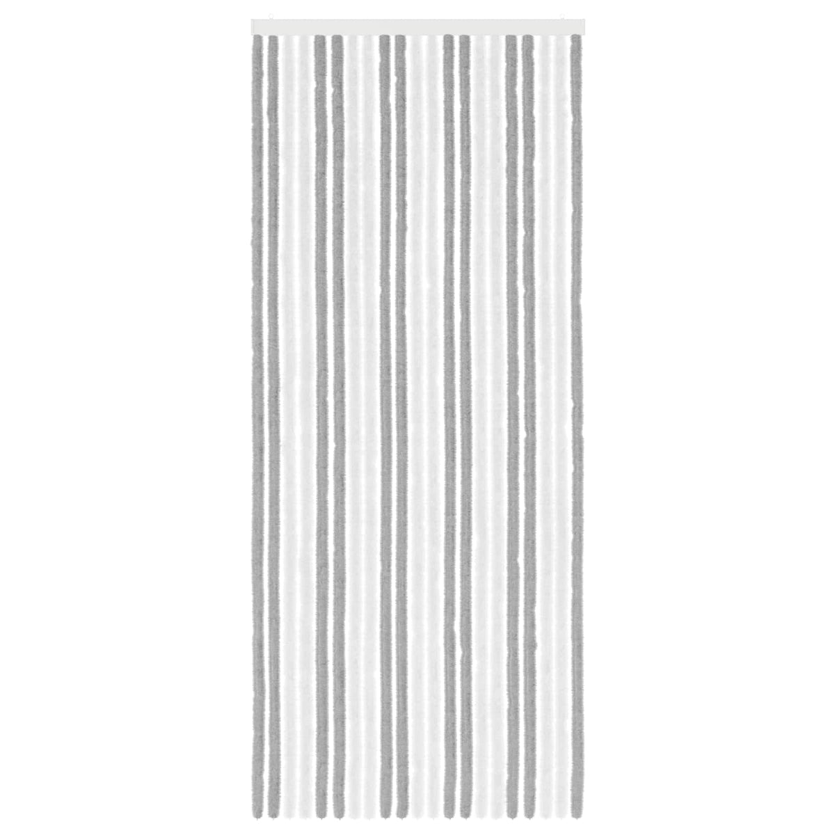 Insektgardin i chenille Grå og Hvid 90 x 220 cm 100% PP