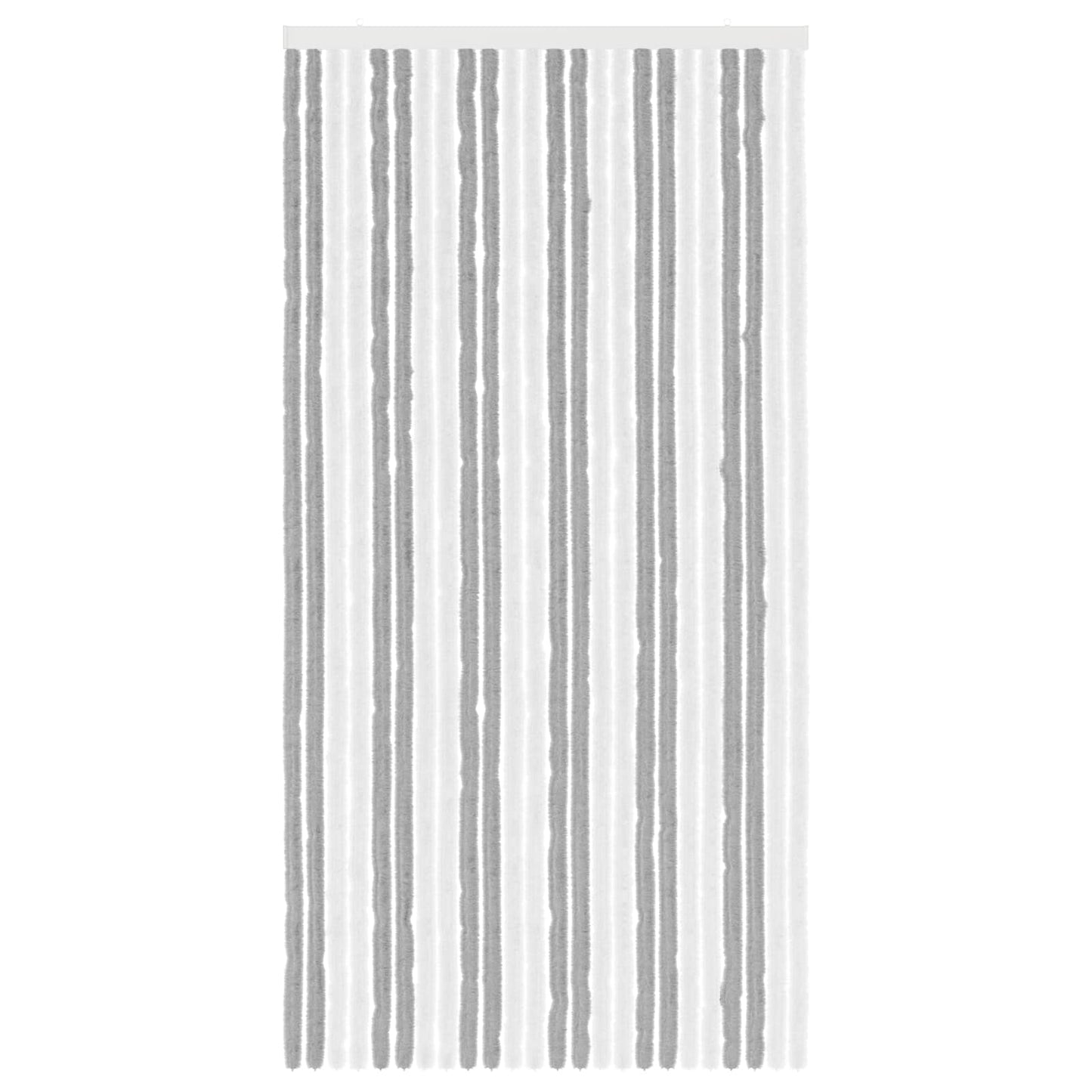 Insektgardin i chenille Grå og Hvid 100 x 200 cm 100% PP