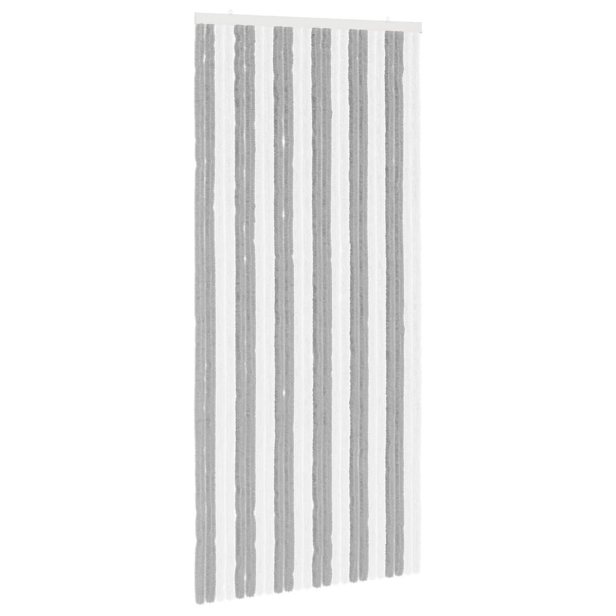 Insektgardin i chenille Grå og Hvid 100 x 220 cm 100% PP