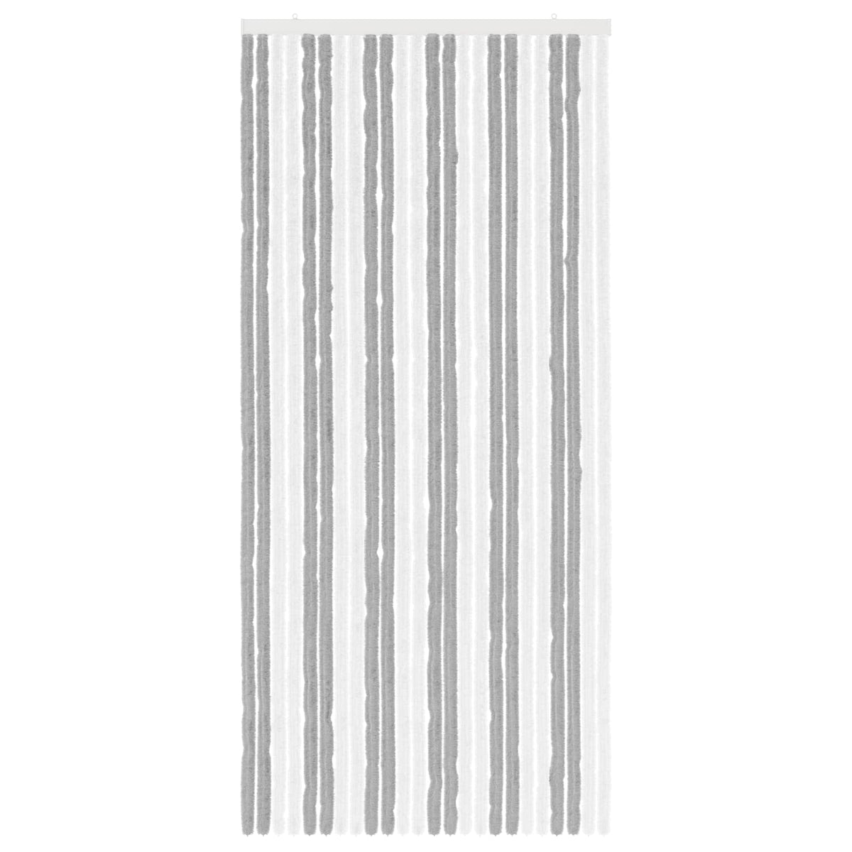 Insektgardin i chenille Grå og Hvid 100 x 220 cm 100% PP