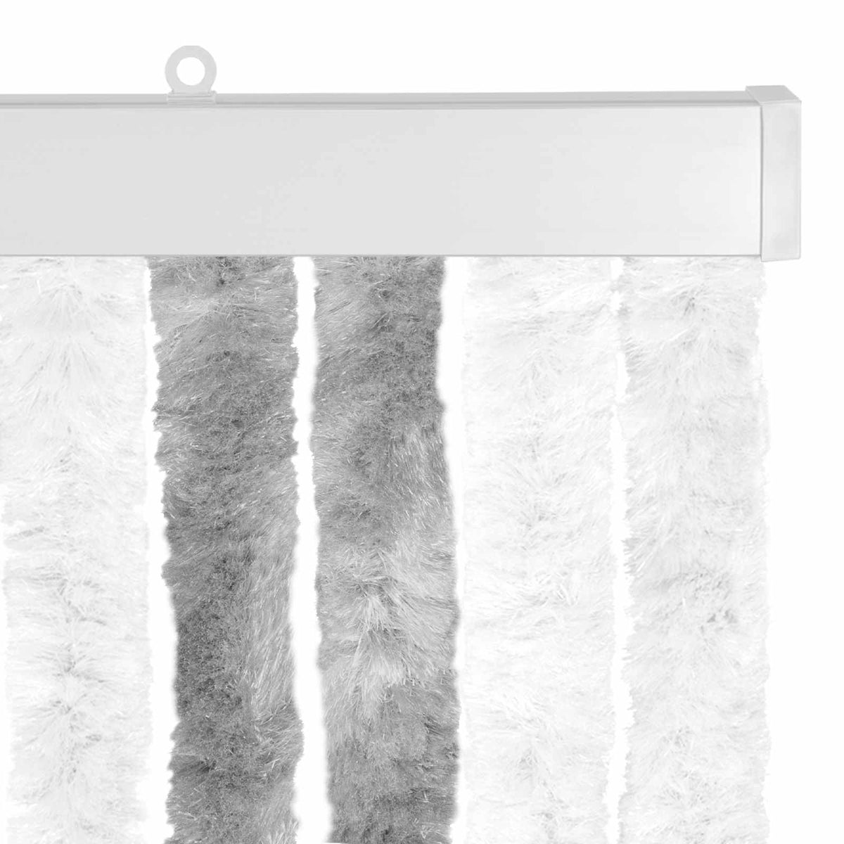 Insektgardin i chenille Grå og Hvid 100 x 230 cm 100% PP