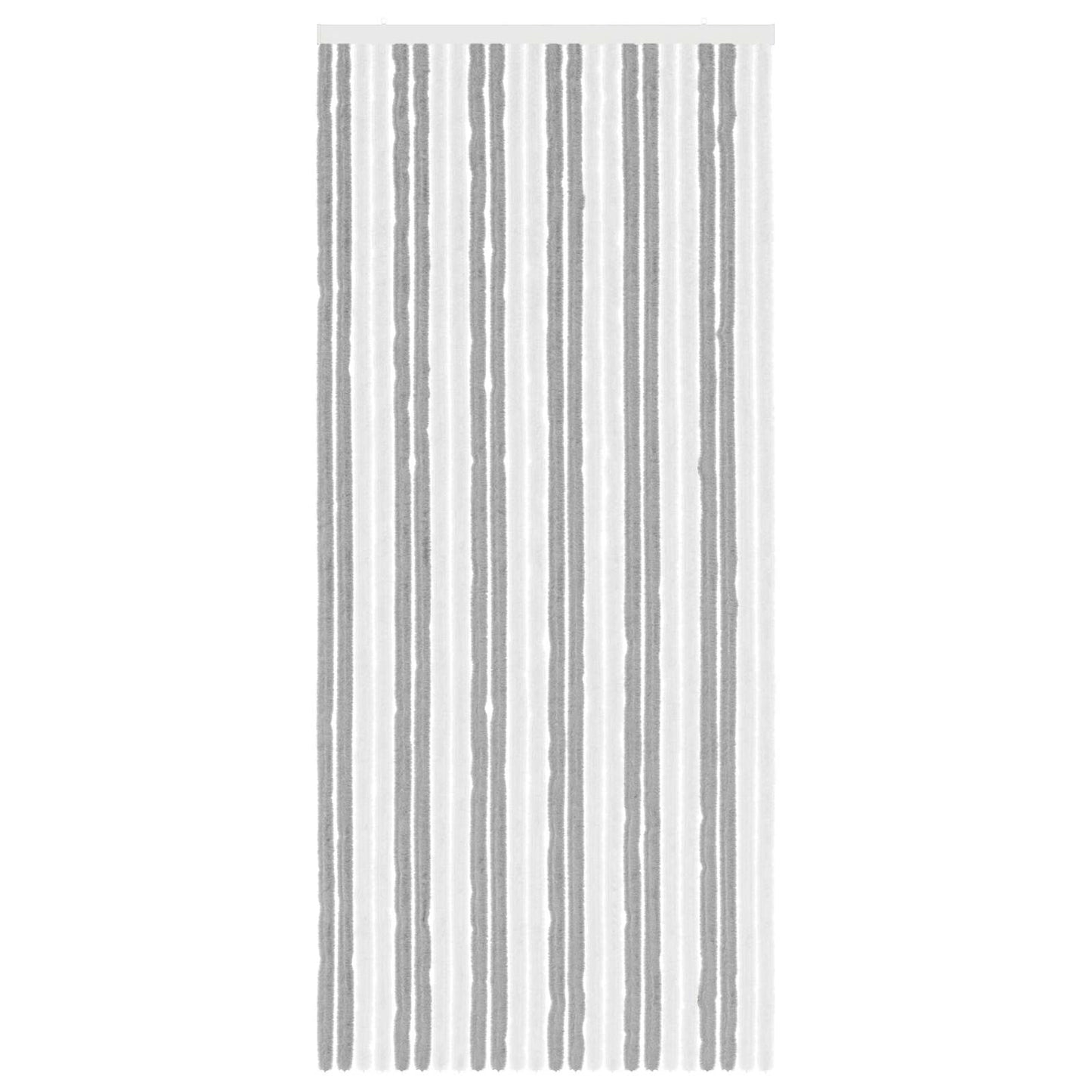 Insektgardin i chenille Grå og Hvid 100 x 230 cm 100% PP