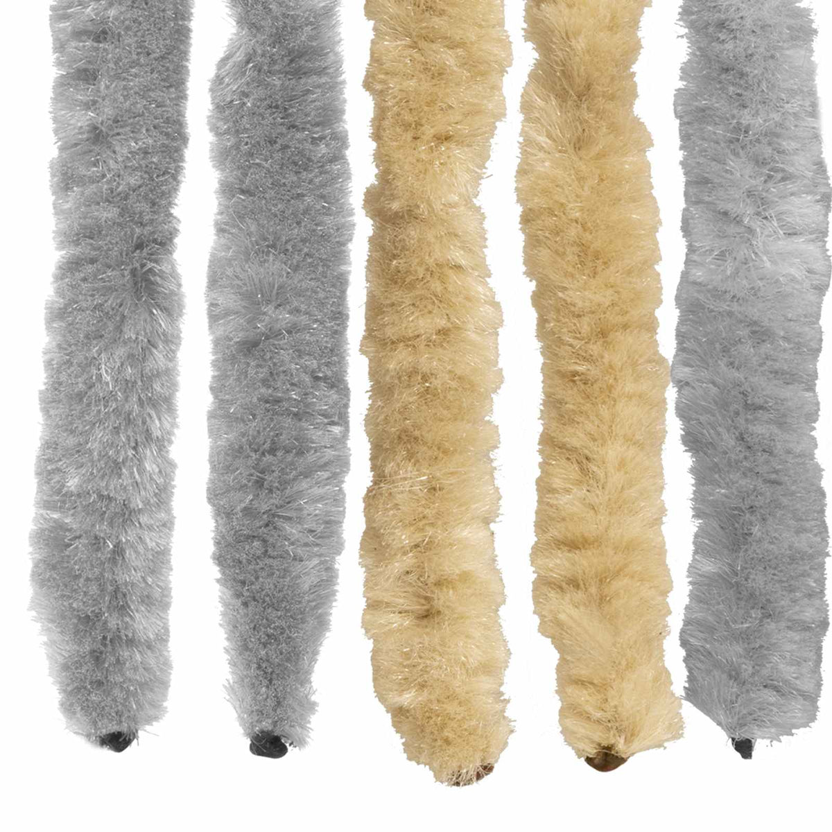 Insektgardin i chenille Grå og beige 56 x 185 cm 100% PP