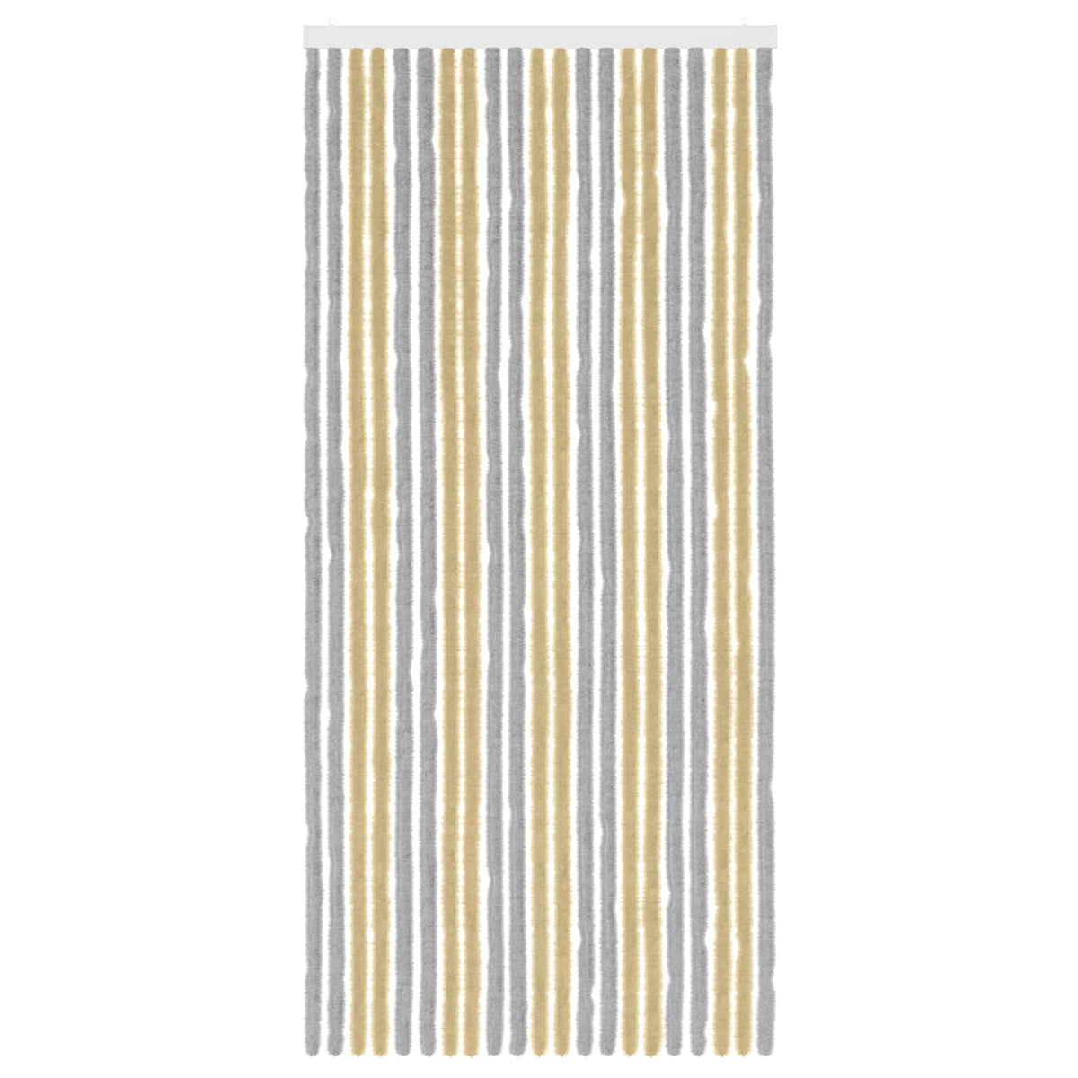 Insektgardin i chenille Grå og beige 90 x 200 cm 100% PP