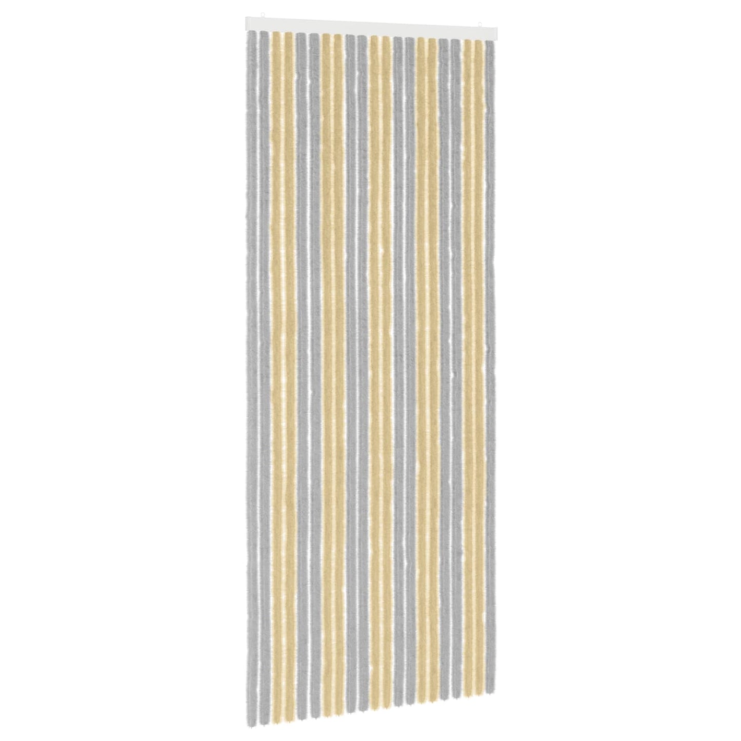 Insektgardin i chenille Grå og beige 90 x 220 cm 100% PP
