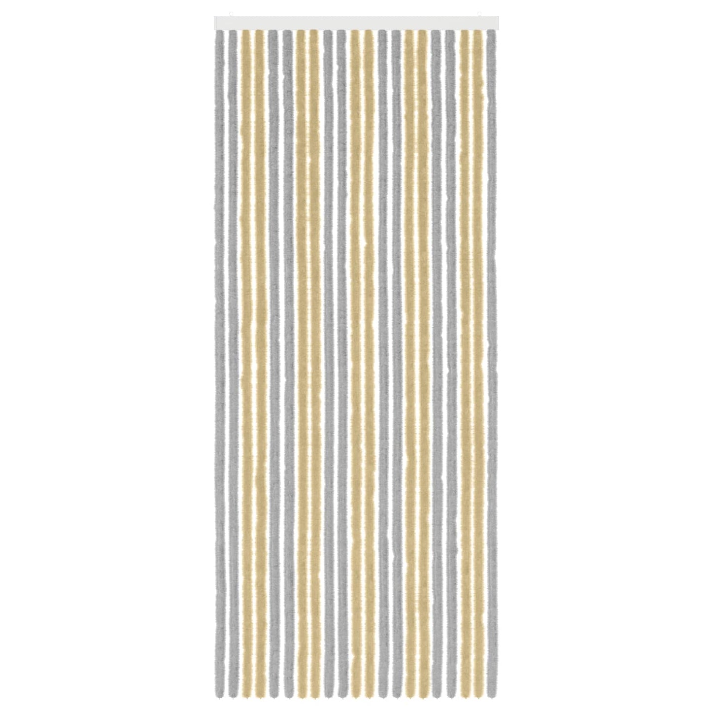 Insektgardin i chenille Grå og beige 90 x 220 cm 100% PP