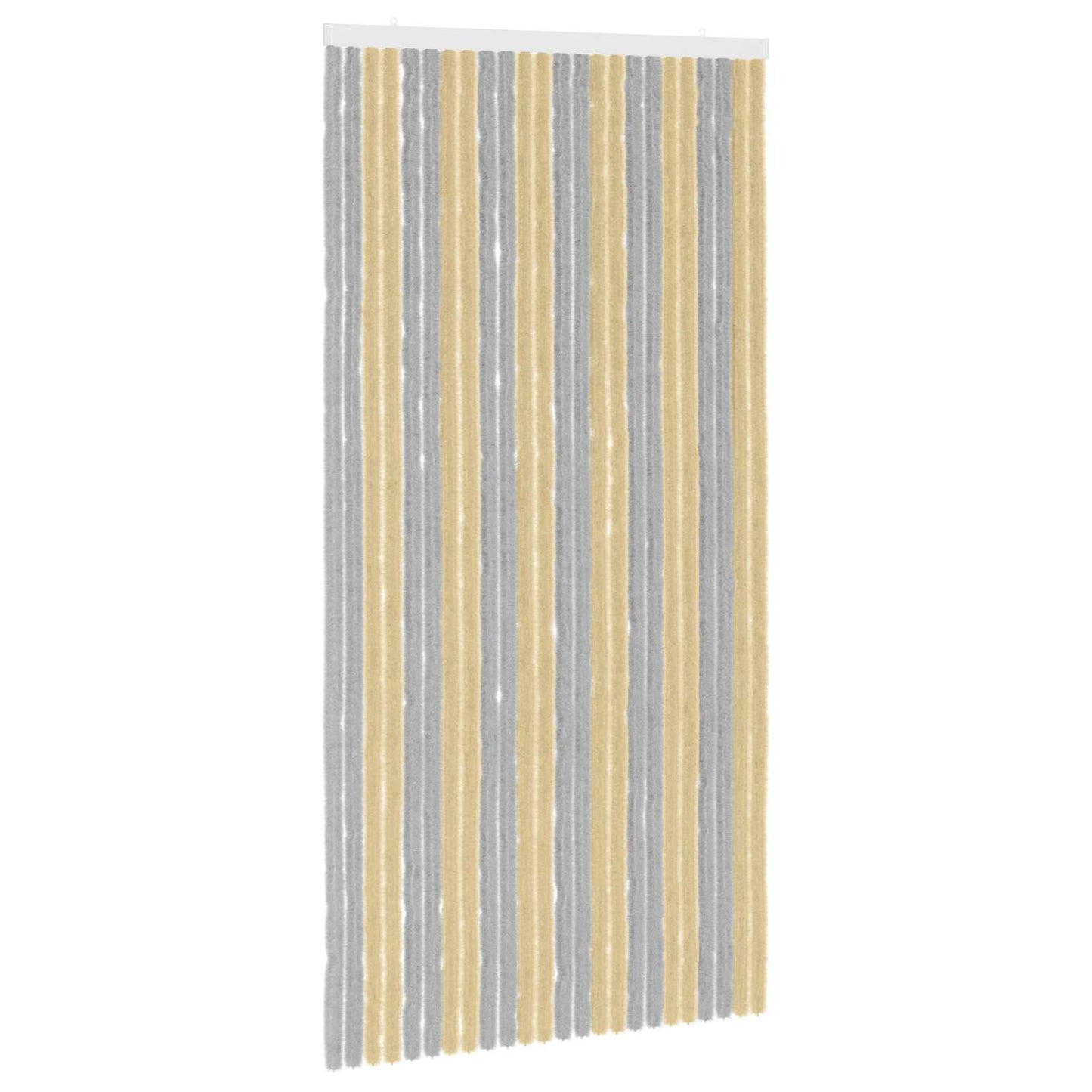 Insektgardin i chenille Grå og beige 100 x 200 cm 100% PP