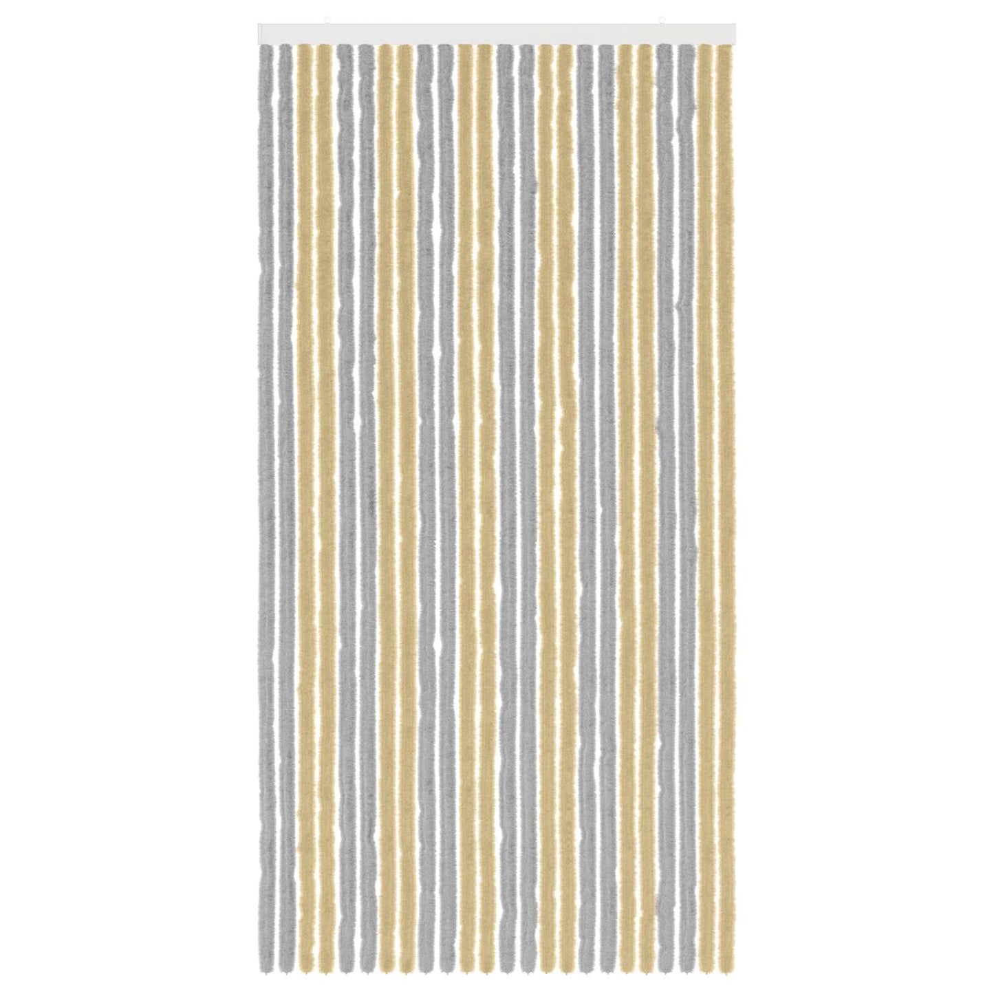 Insektgardin i chenille Grå og beige 100 x 200 cm 100% PP