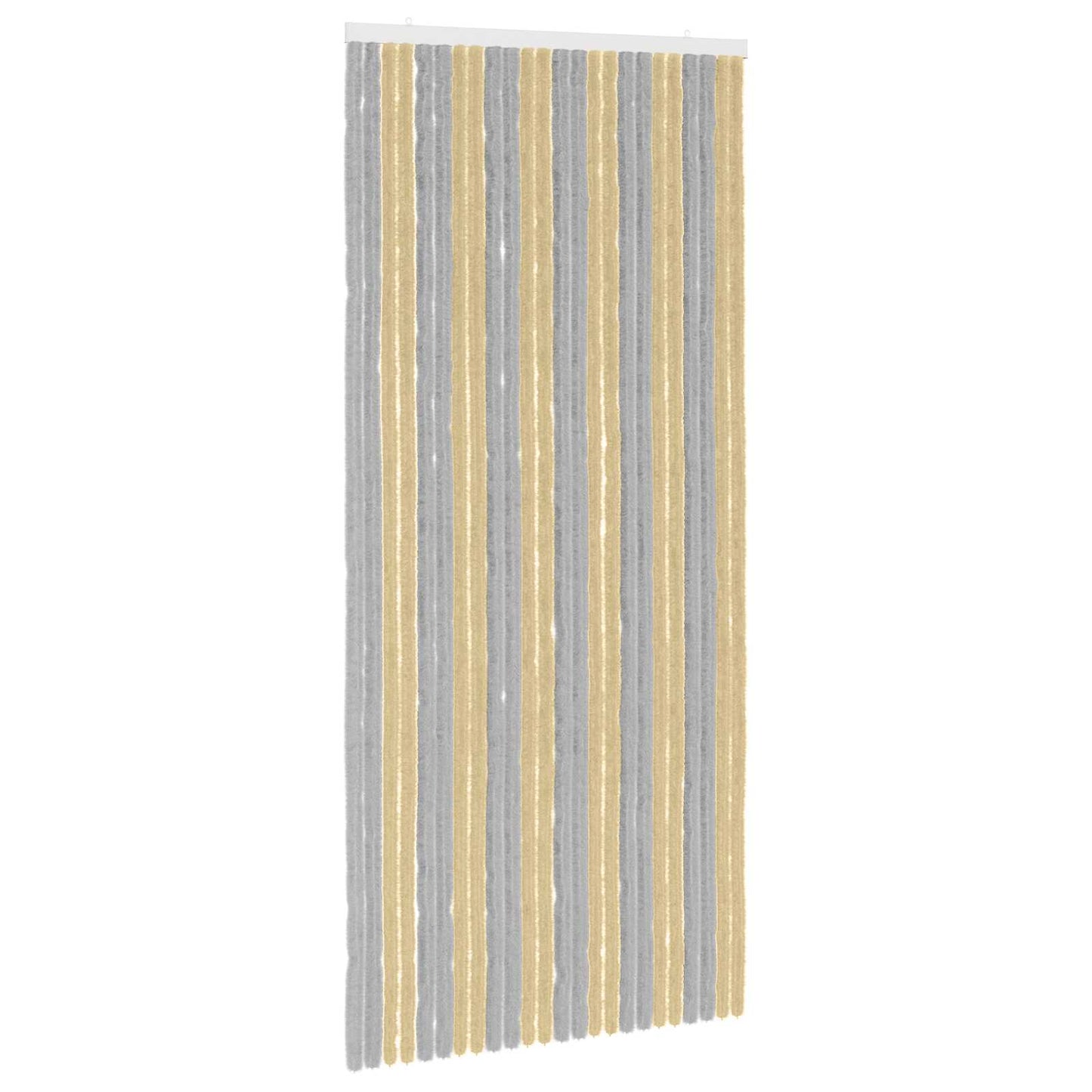Insektgardin i chenille Grå og beige 100 x 220 cm 100% PP