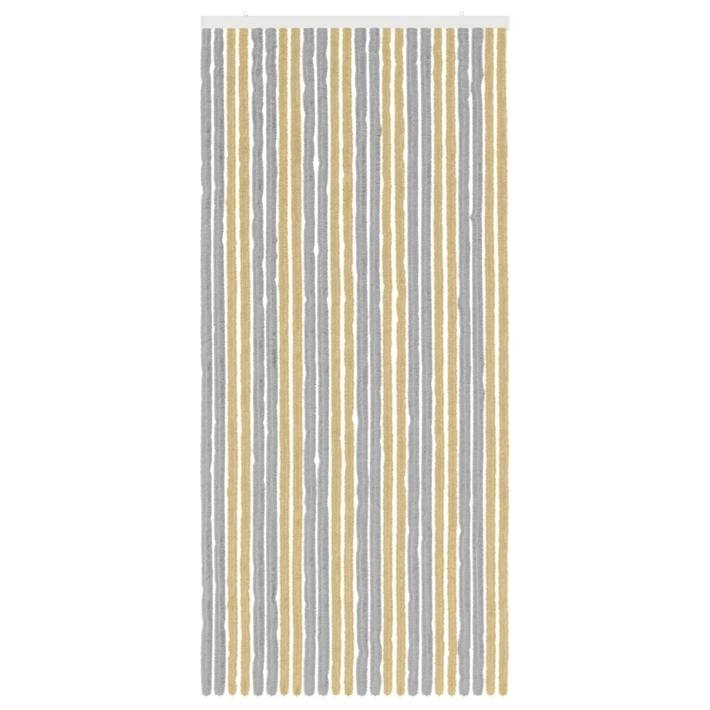 Insektgardin i chenille Grå og beige 100 x 220 cm 100% PP