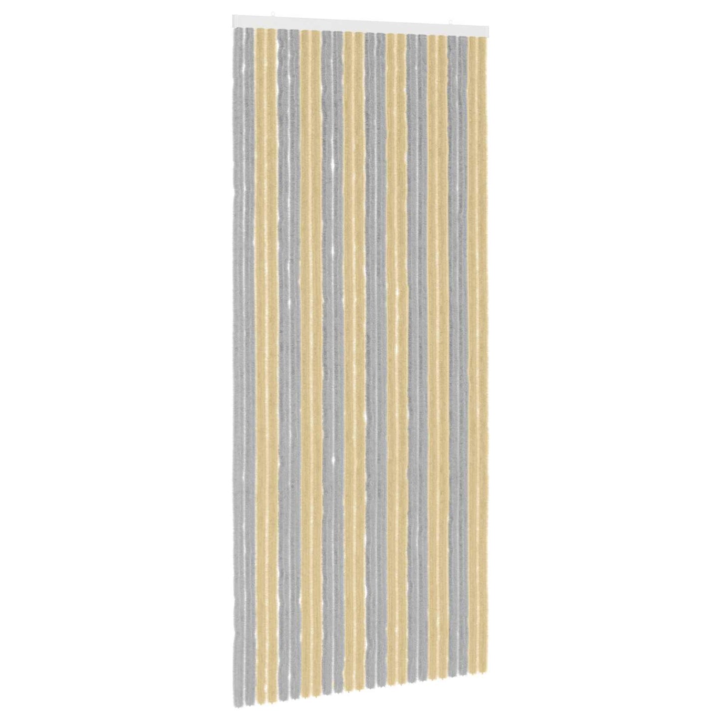 Insektgardin i chenille Grå og beige 100 x 230 cm 100% PP