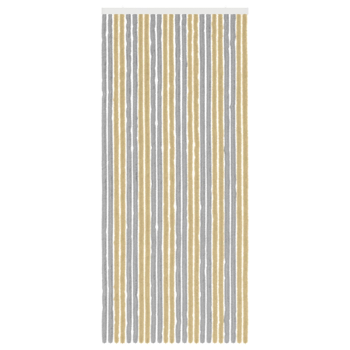 Insektgardin i chenille Grå og beige 100 x 230 cm 100% PP