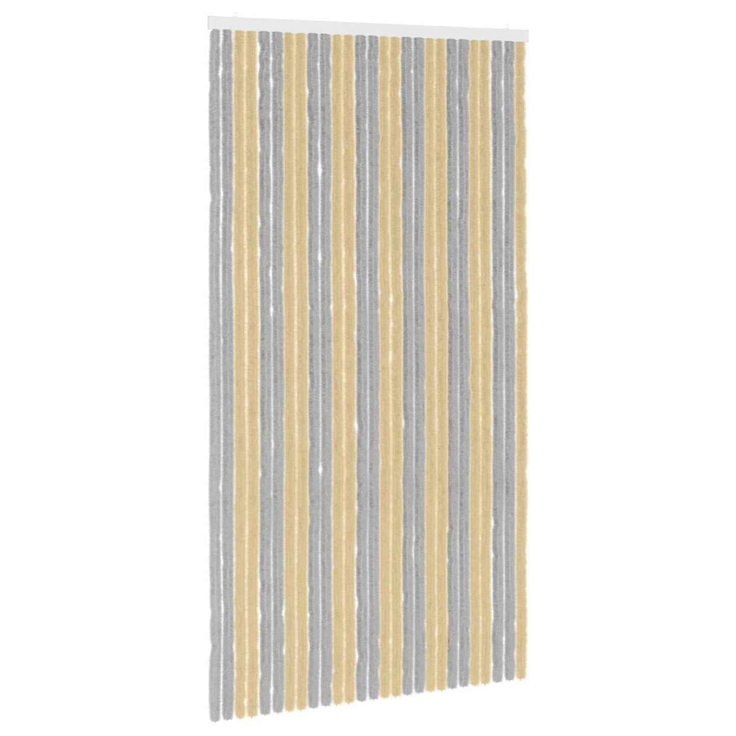 Insektgardin i chenille Grå og beige 118 x 220 cm 100% PP