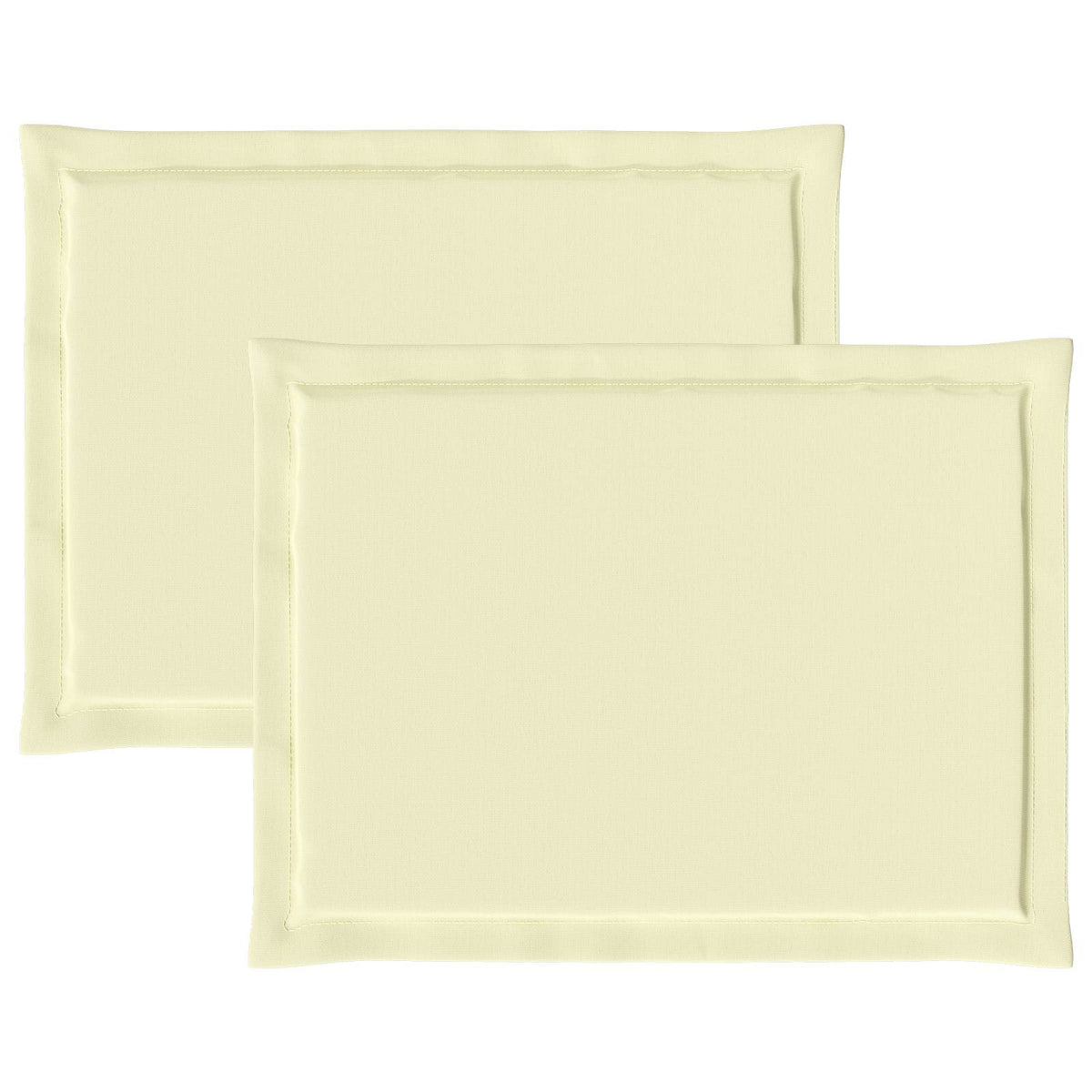 Sædepuder 2 stk. Polyester Cremefarvet 47 x 36 x 2 cm