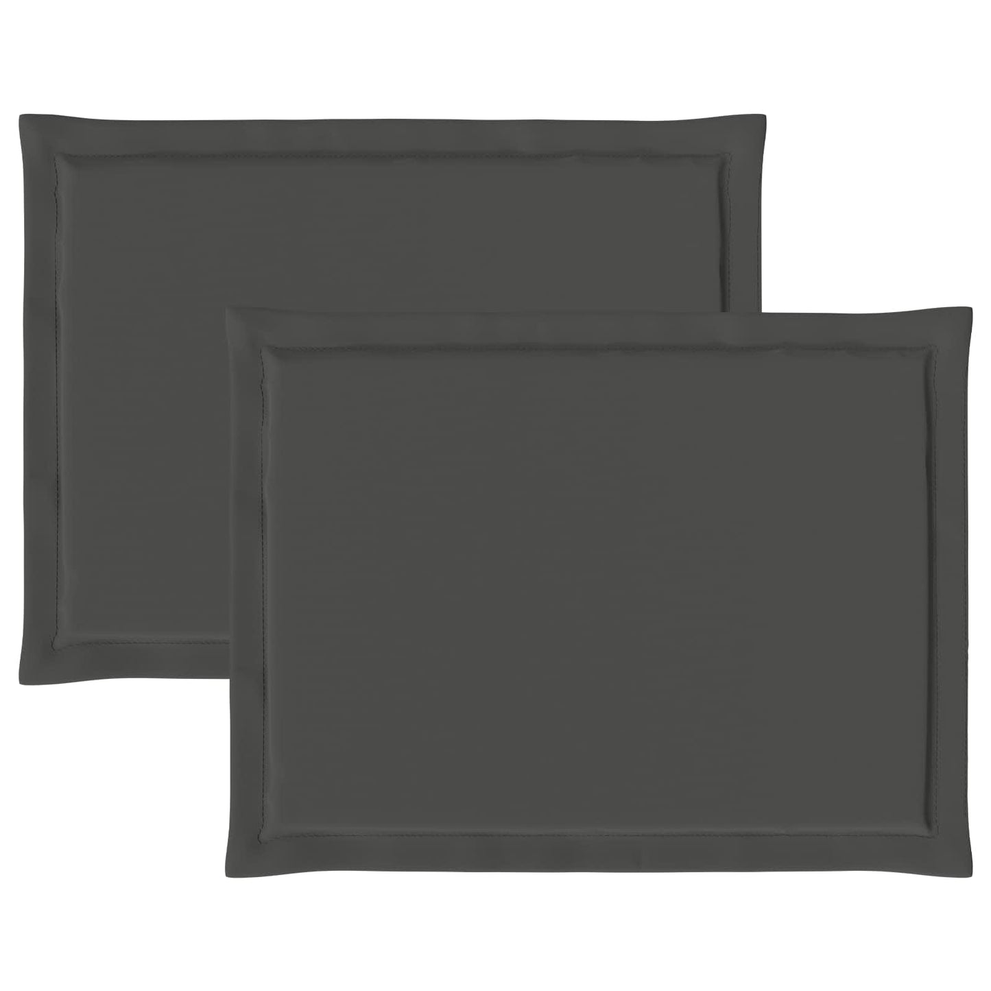 Sædepuder 2 stk. Polyester Antracit 47 x 36 x 2 cm