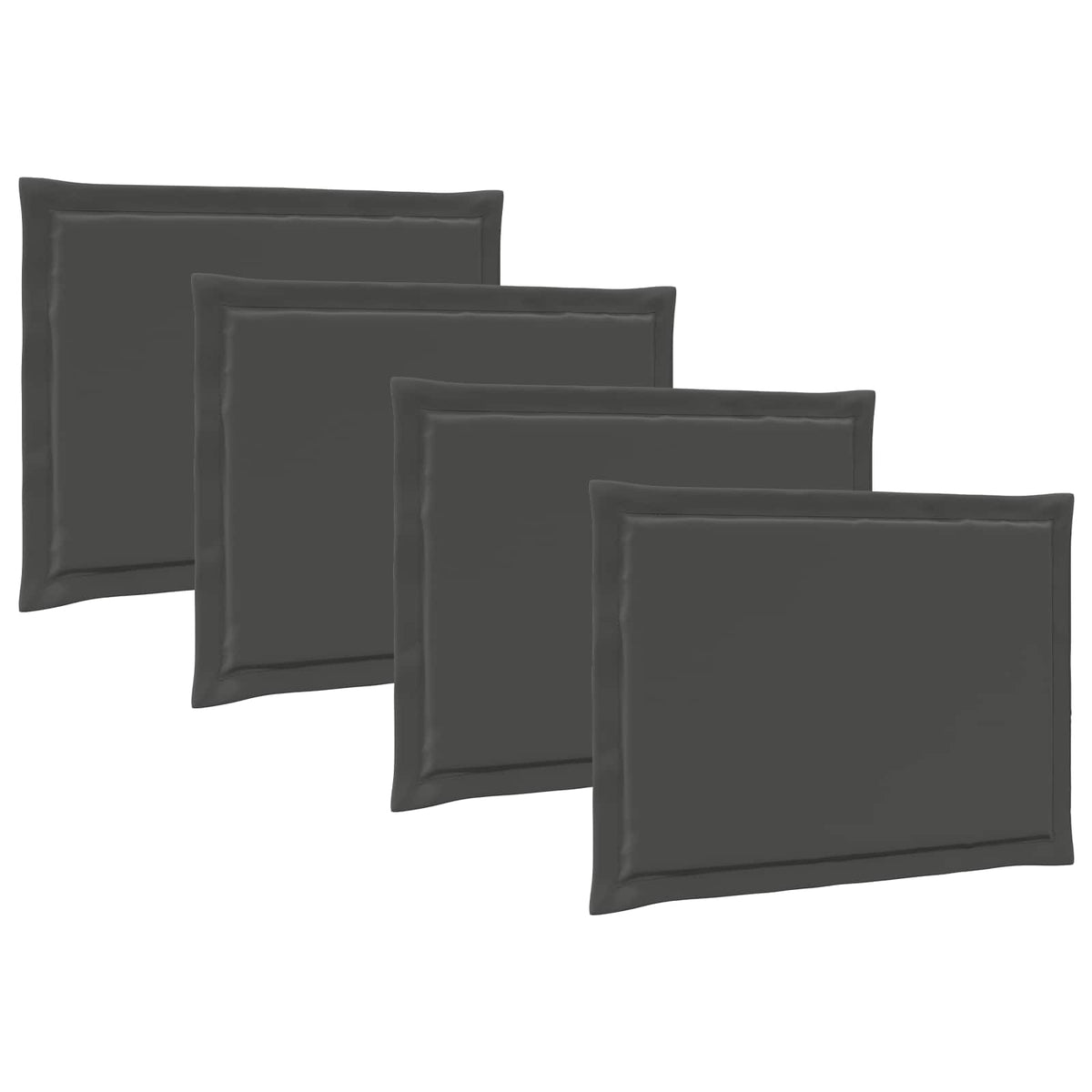 Sædepuder 4 stk. Polyester Antracit 47 x 36 x 2 cm