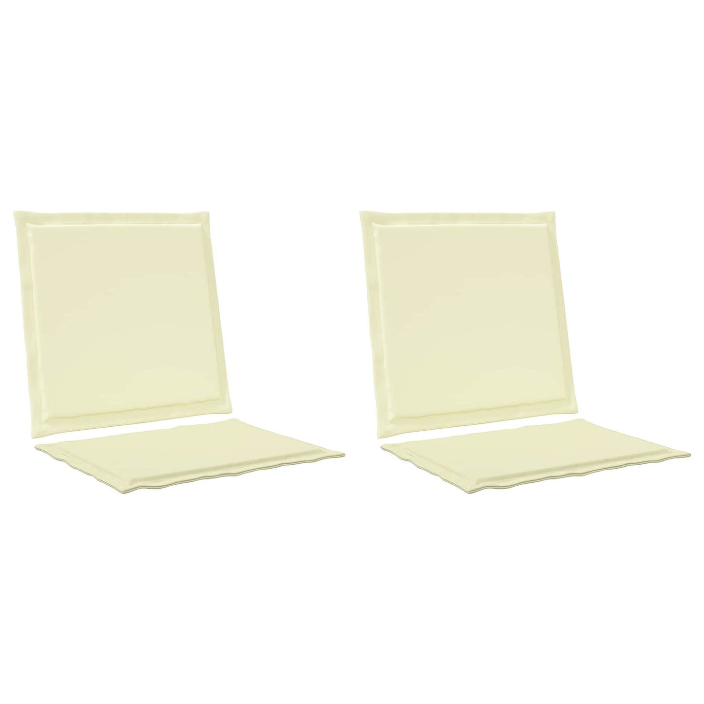 Sæde- og rygpuder Polyester Cremefarvet 47 x 45 x 2 cm