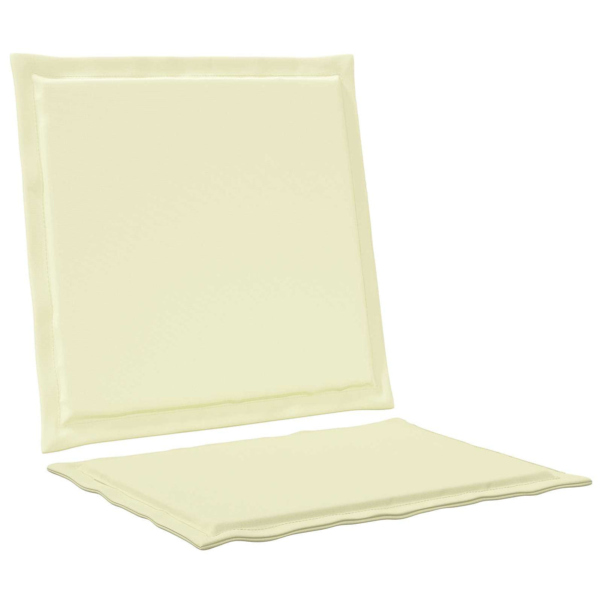 Sæde- og rygpuder Polyester Cremefarvet 47 x 45 x 2 cm