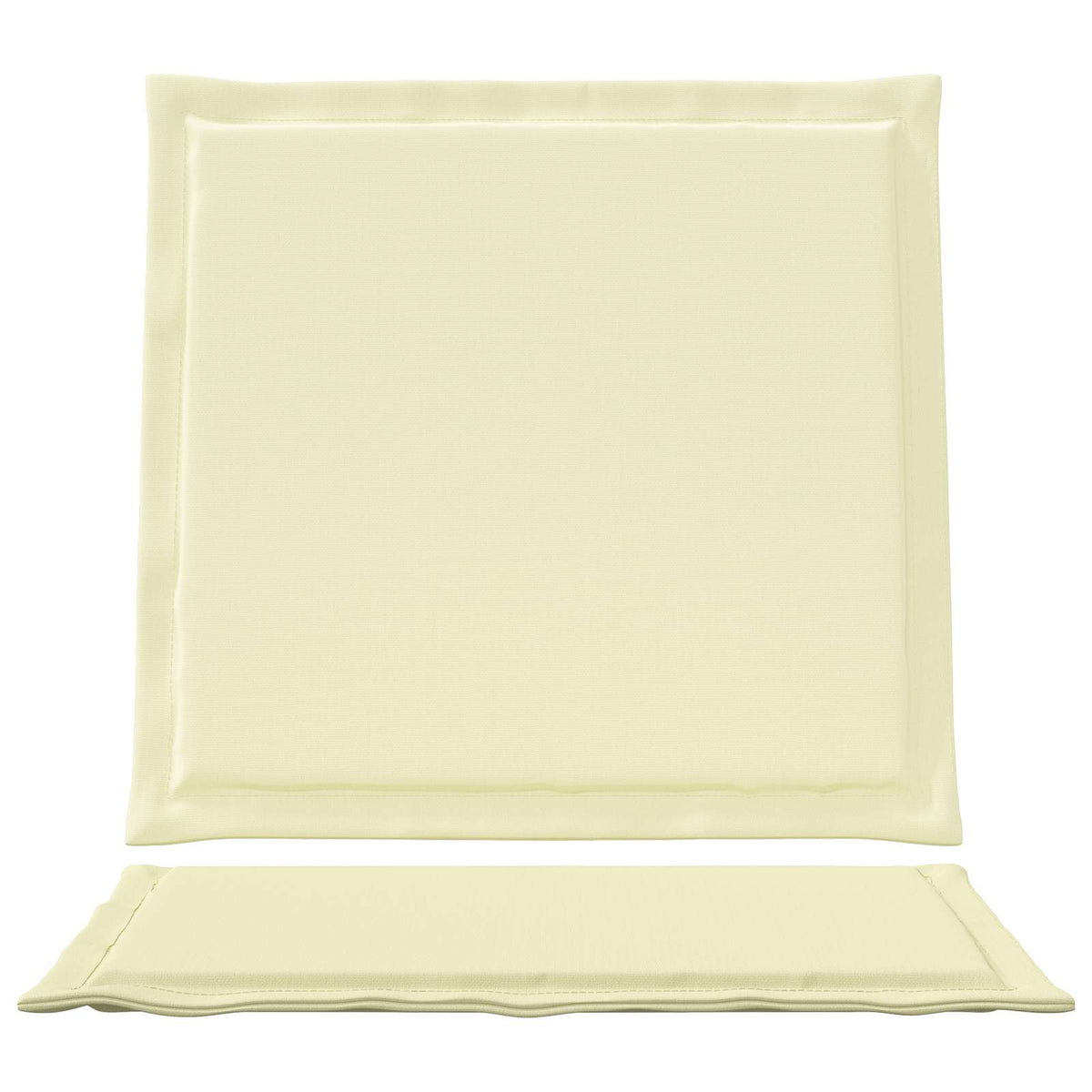 Sæde- og rygpuder Polyester Cremefarvet 47 x 45 x 2 cm