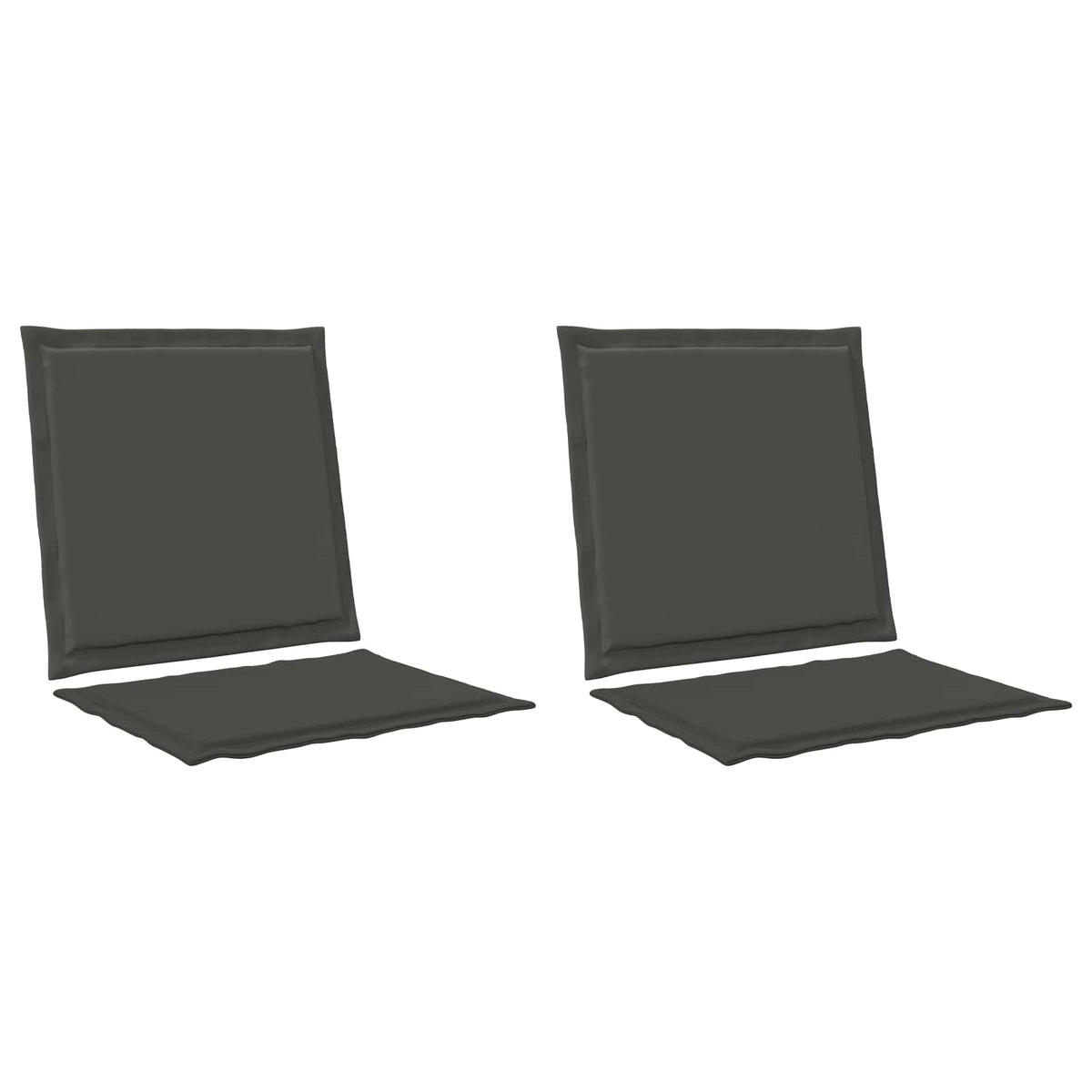 Sæde- og rygpuder Polyester Antracit 47 x 45 x 2 cm