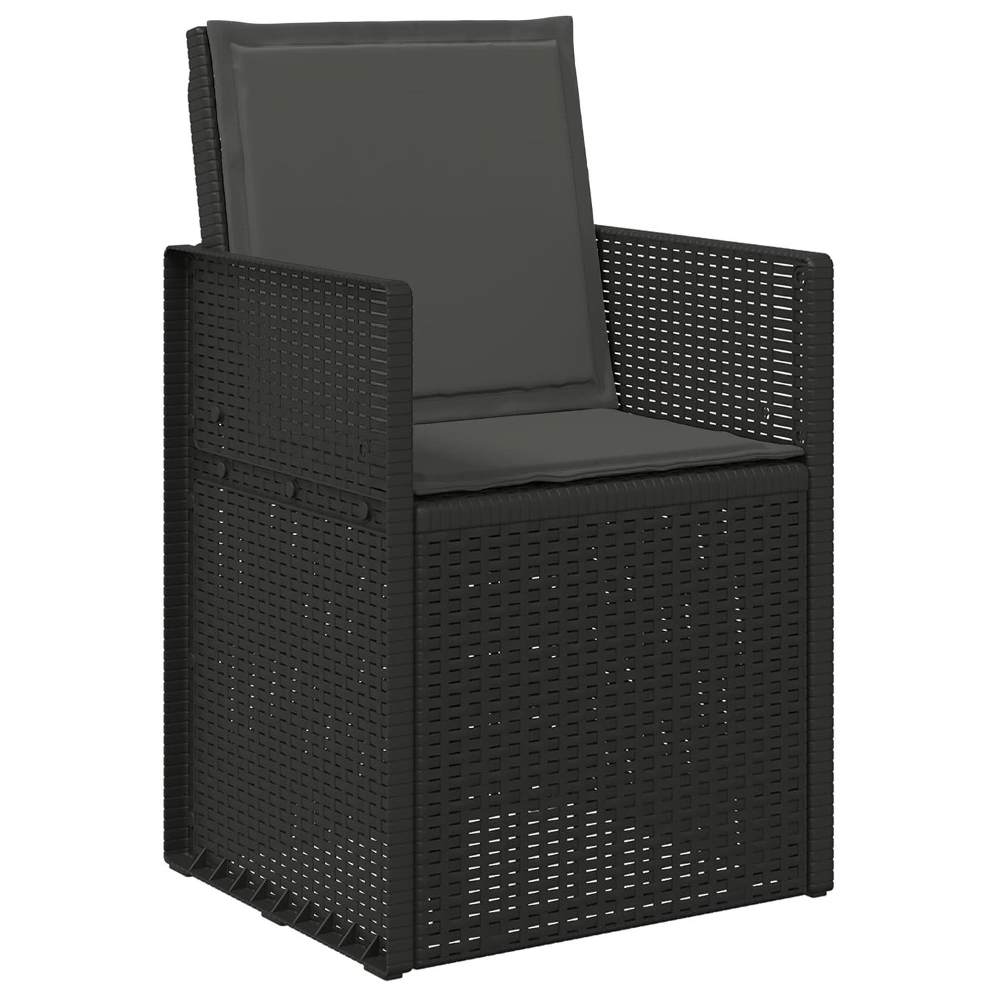 Sæde- og rygpuder Polyester Antracit 47 x 45 x 2 cm