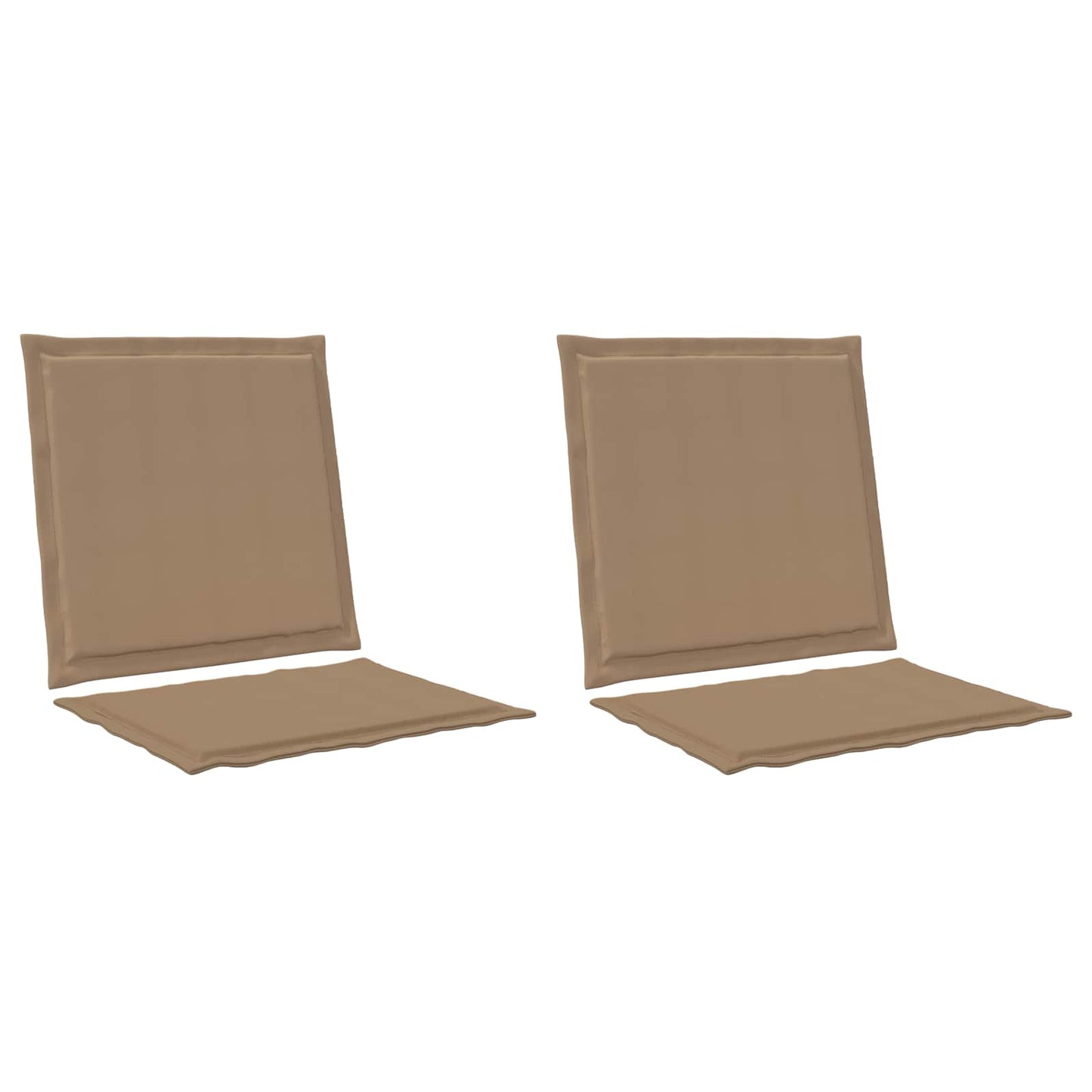 Sæde- og rygpuder Polyester Gråbrun 47 x 45 x 2 cm