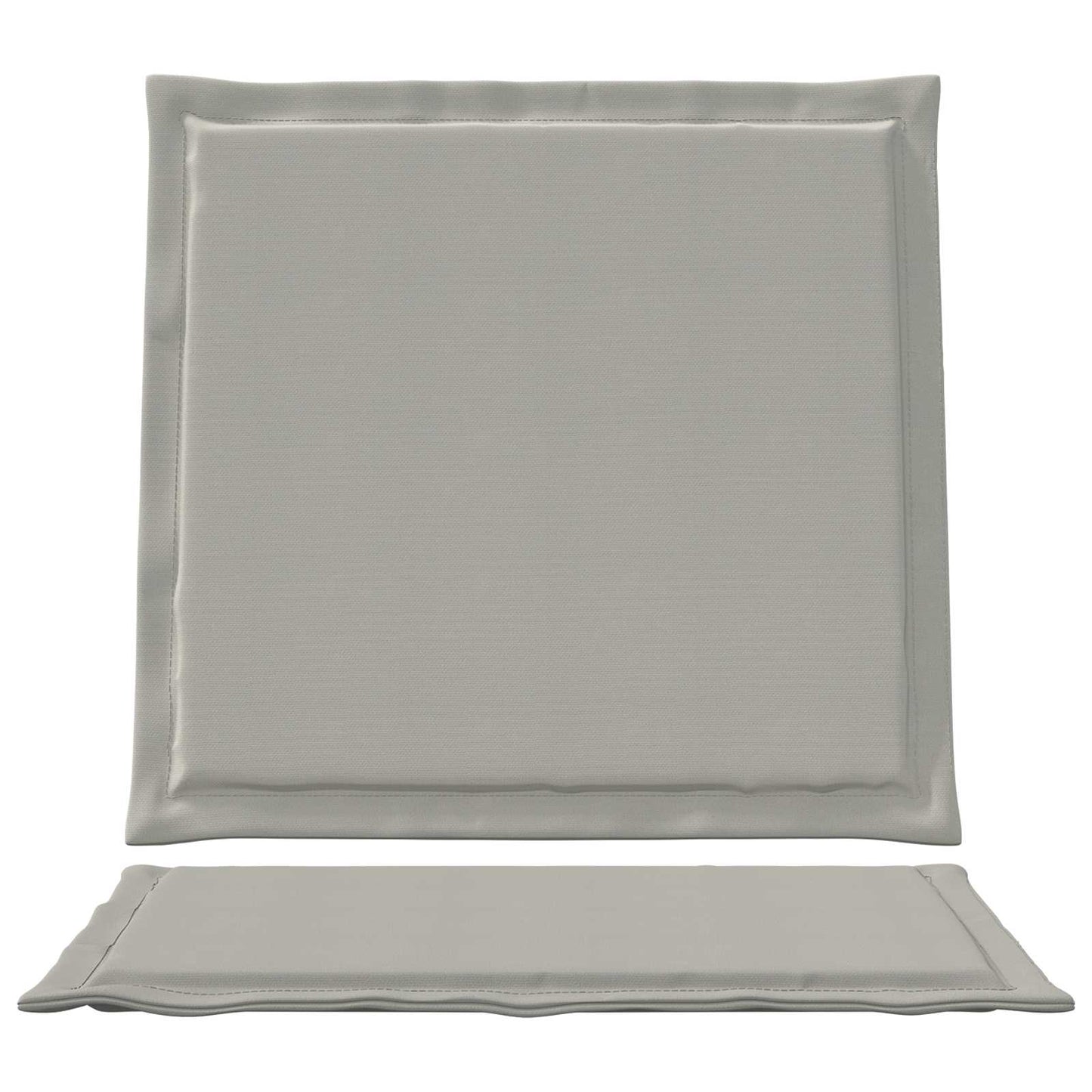 Sæde- og rygpuder Polyester Lysegrå 47 x 45 x 2 cm