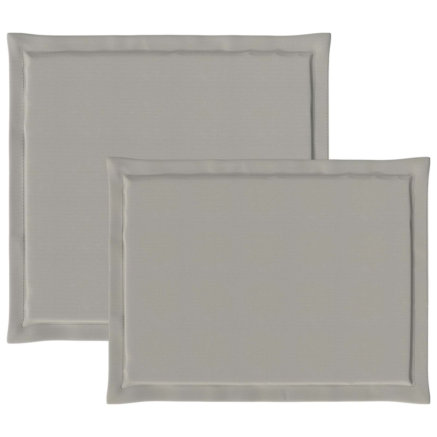 Sæde- og rygpuder Polyester Lysegrå 47 x 45 x 2 cm