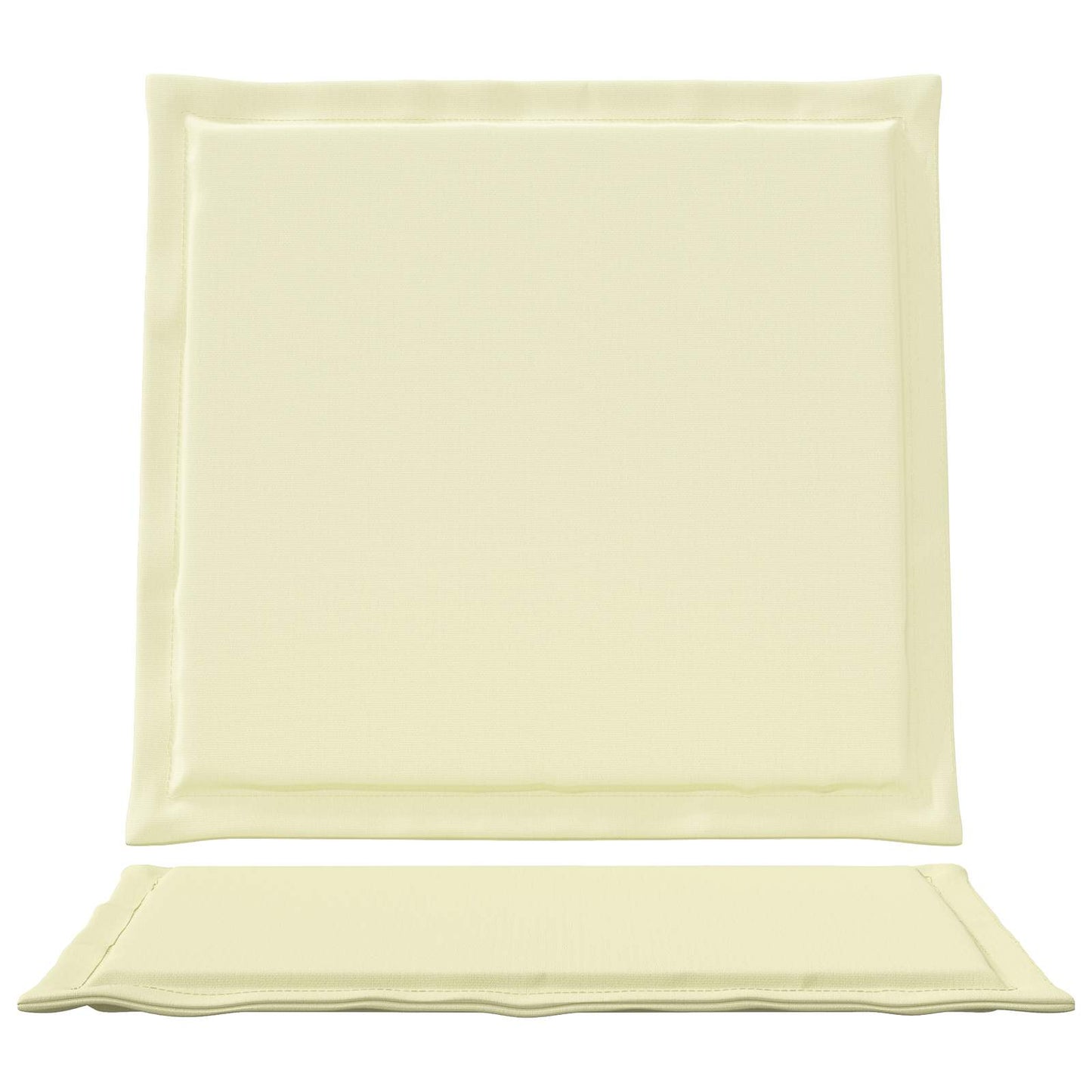 Sæde- og rygpuder Polyester Cremefarvet 47 x 45 x 2 cm