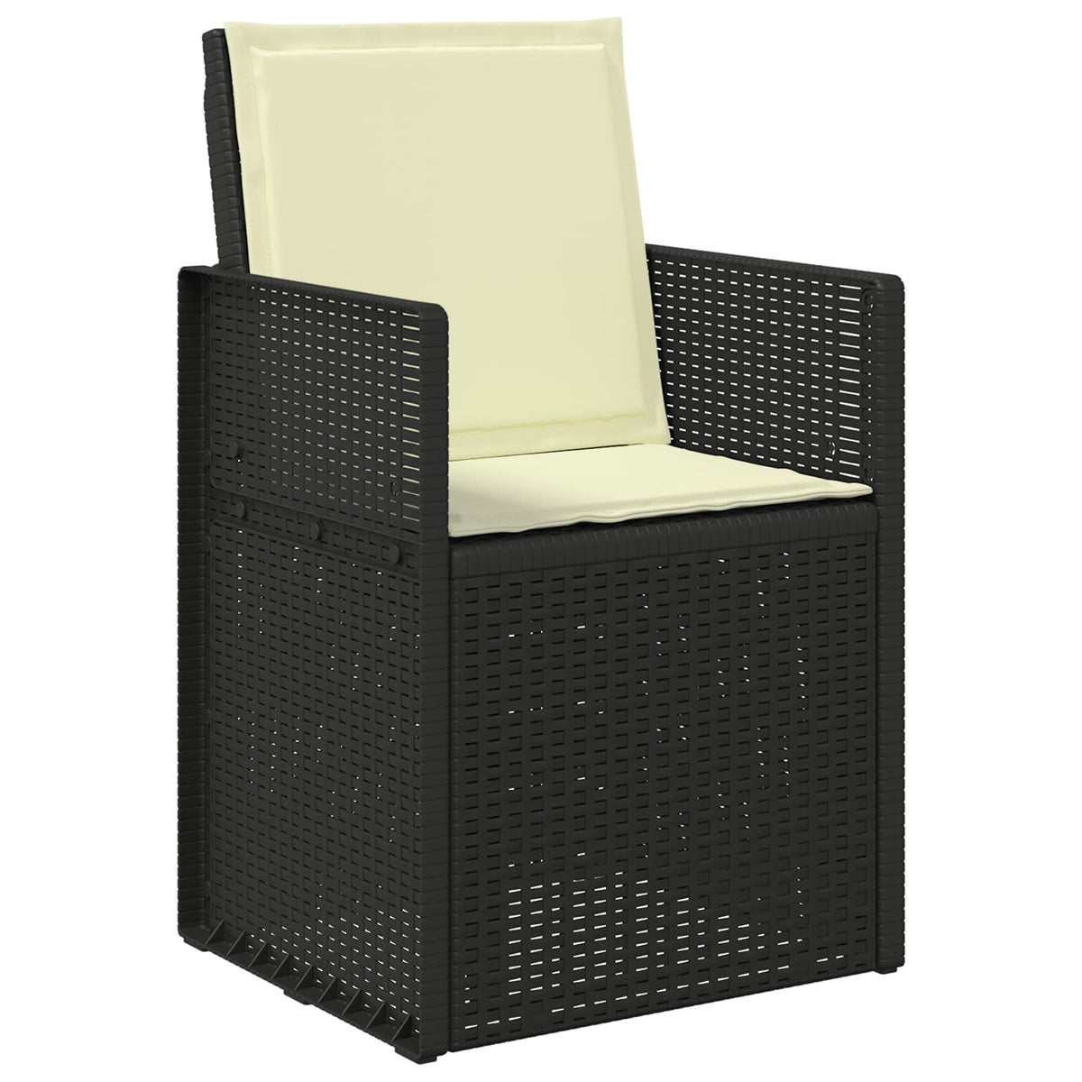 Sæde- og rygpuder Polyester Cremefarvet 47 x 45 x 2 cm