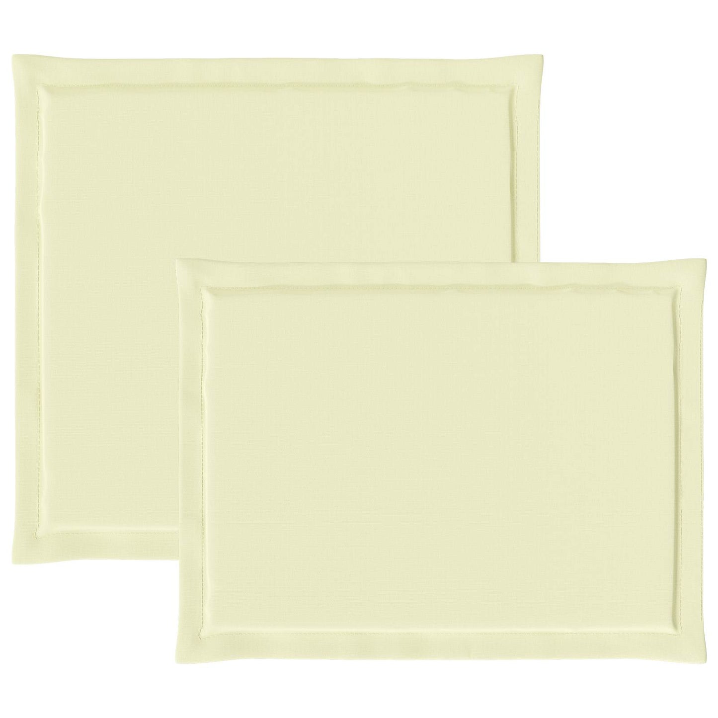 Sæde- og rygpuder Polyester Cremefarvet 47 x 45 x 2 cm