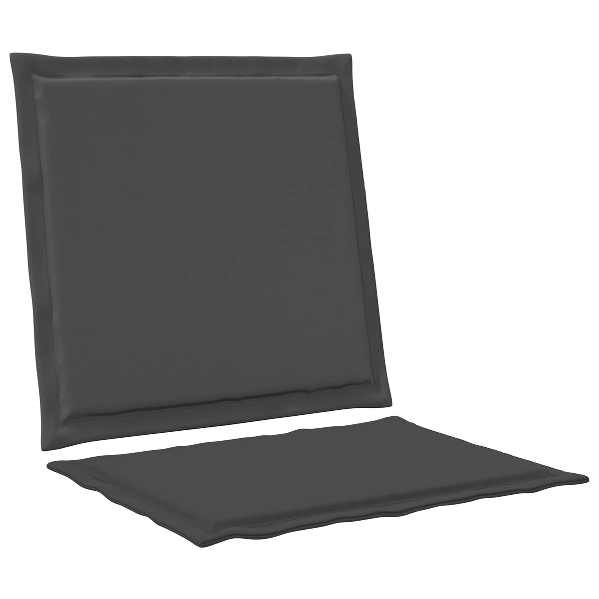 Sæde- og rygpuder Polyester Antracit 47 x 45 x 2 cm