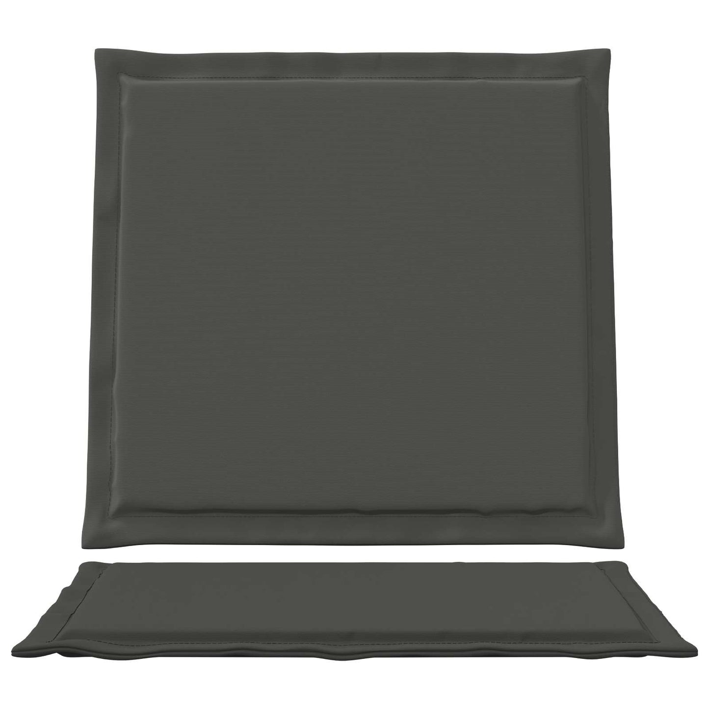 Sæde- og rygpuder Polyester Antracit 47 x 45 x 2 cm