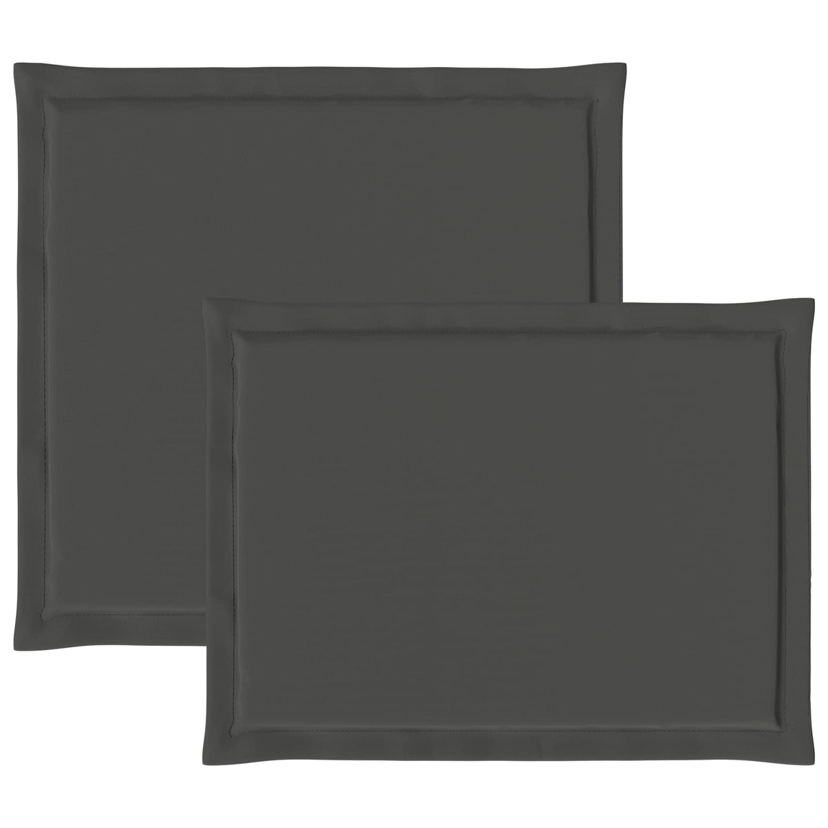 Sæde- og rygpuder Polyester Antracit 47 x 45 x 2 cm