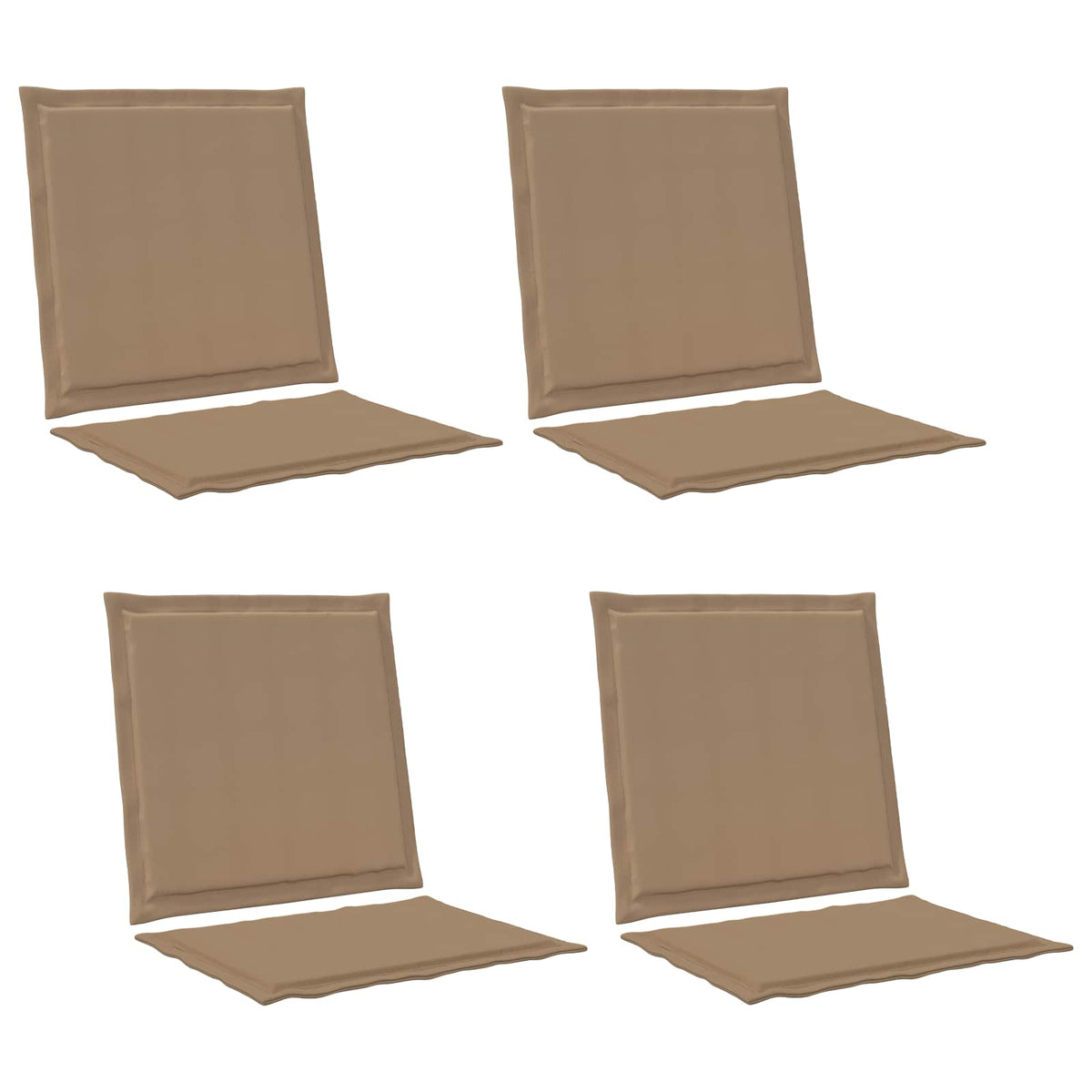 Sæde- og rygpuder Polyester Gråbrun 47 x 45 x 2 cm