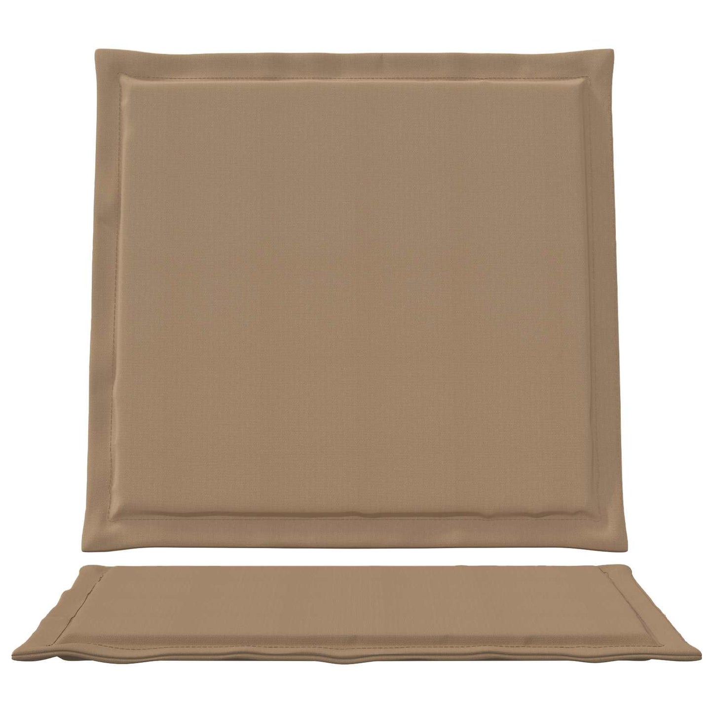 Sæde- og rygpuder Polyester Gråbrun 47 x 45 x 2 cm