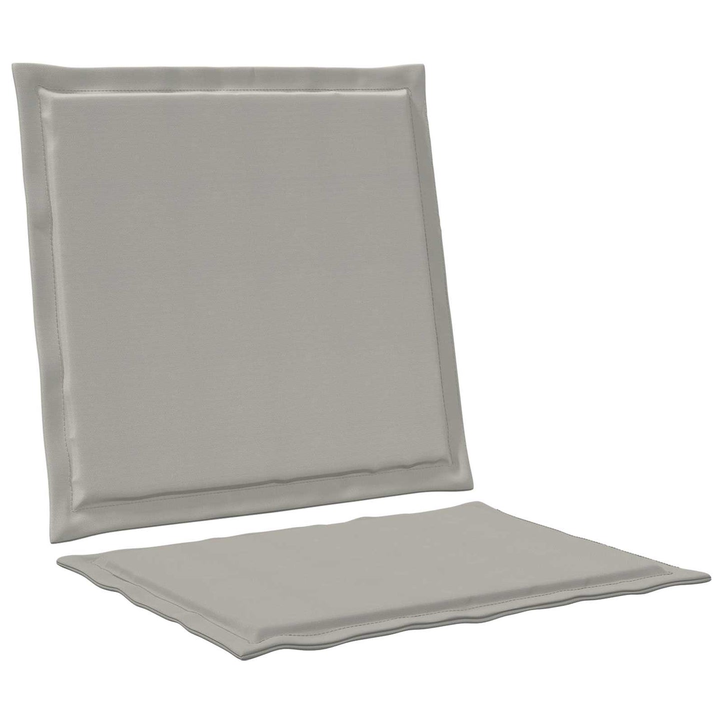 Sæde- og rygpuder Polyester Lysegrå 47 x 45 x 2 cm