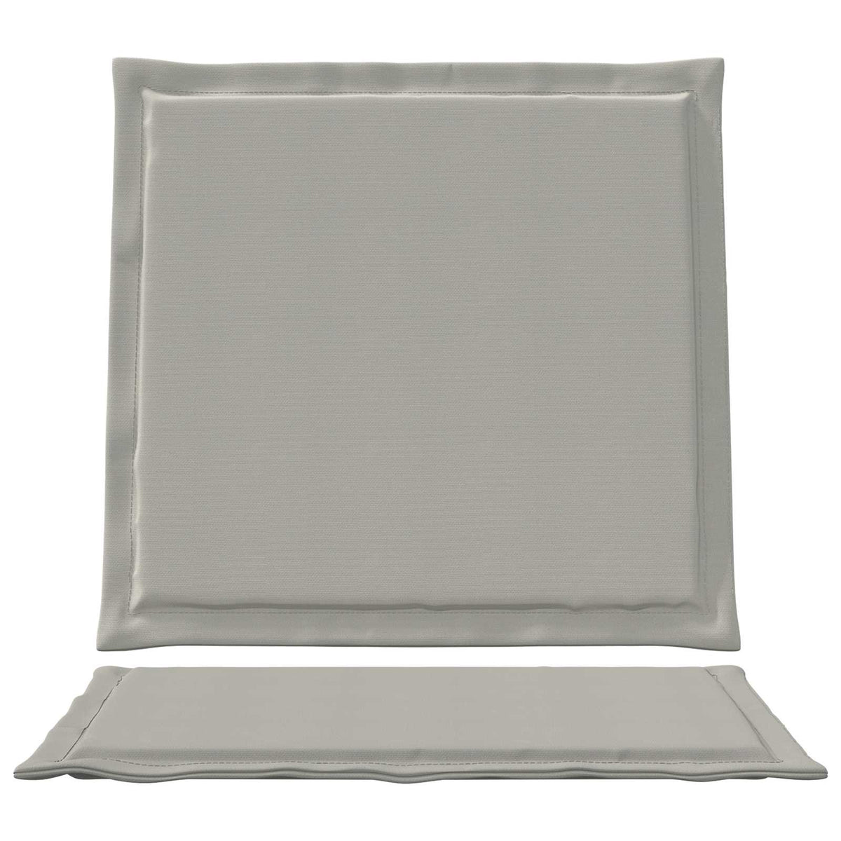 Sæde- og rygpuder Polyester Lysegrå 47 x 45 x 2 cm