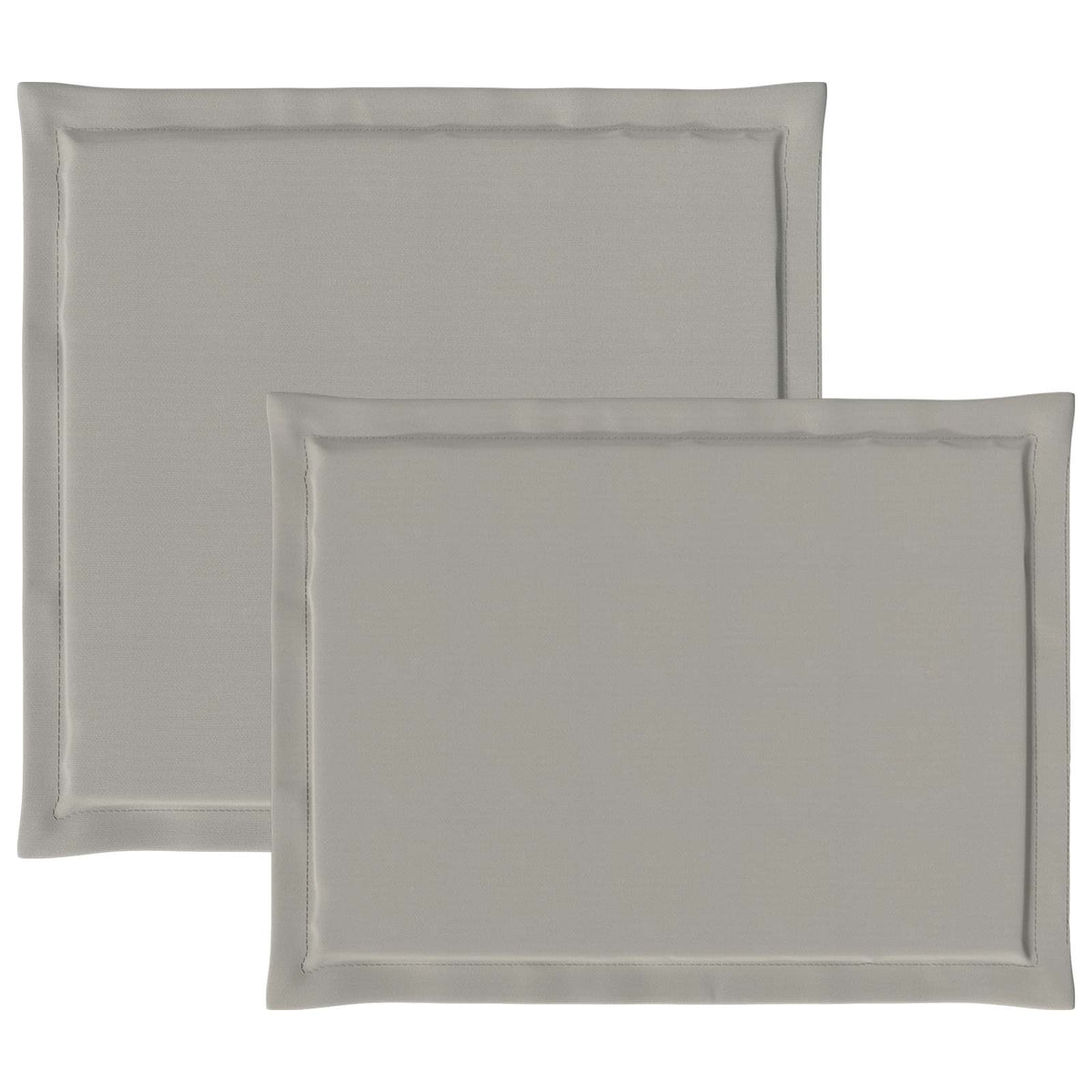 Sæde- og rygpuder Polyester Lysegrå 47 x 45 x 2 cm