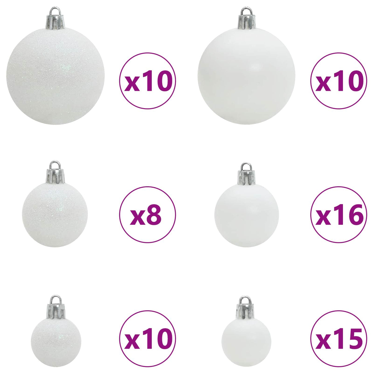 Kunstigt Hinged Juletræ Hvid 240 cm PVC og Stål