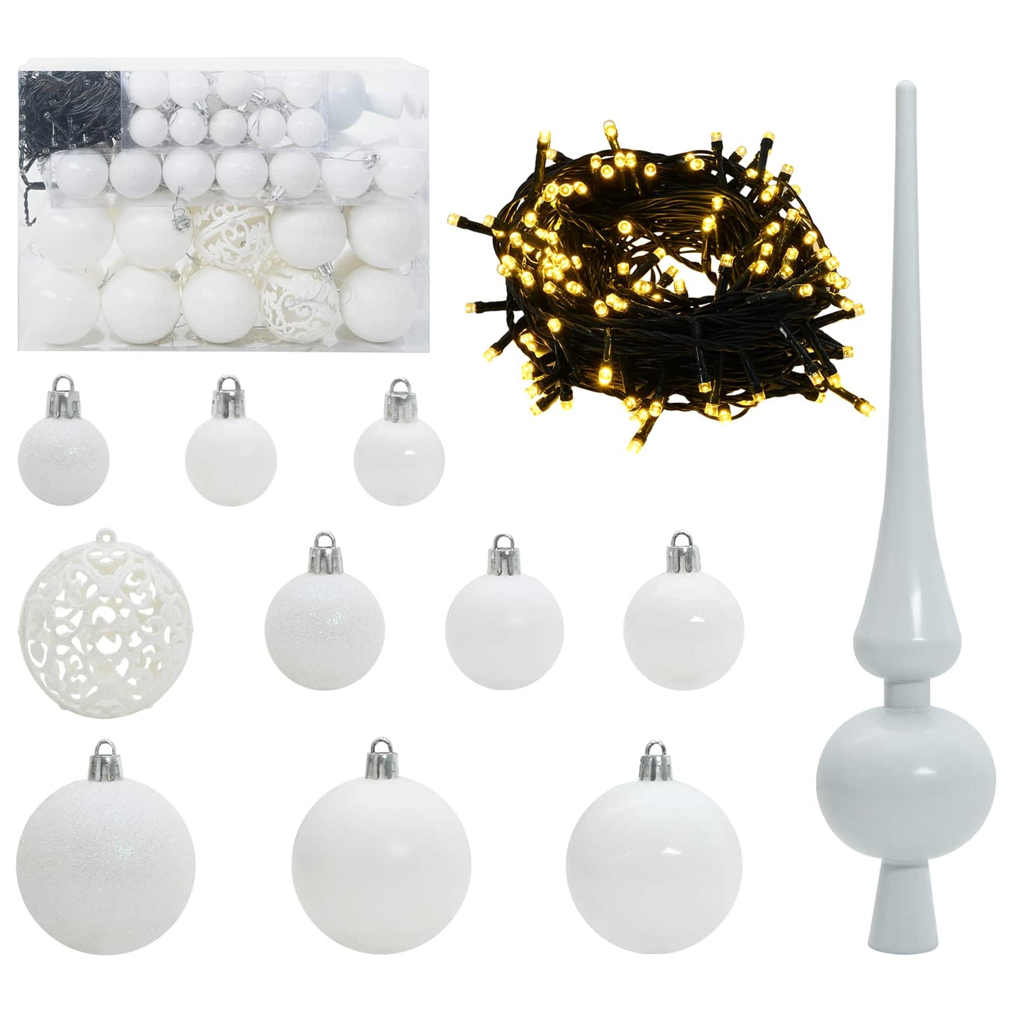 Kunstigt juletræ med 150 LED'er Hvid 120 cm PVC og Stål