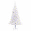 Kunstigt juletræ med 150 LED'er Hvid 150 cm PVC og Stål