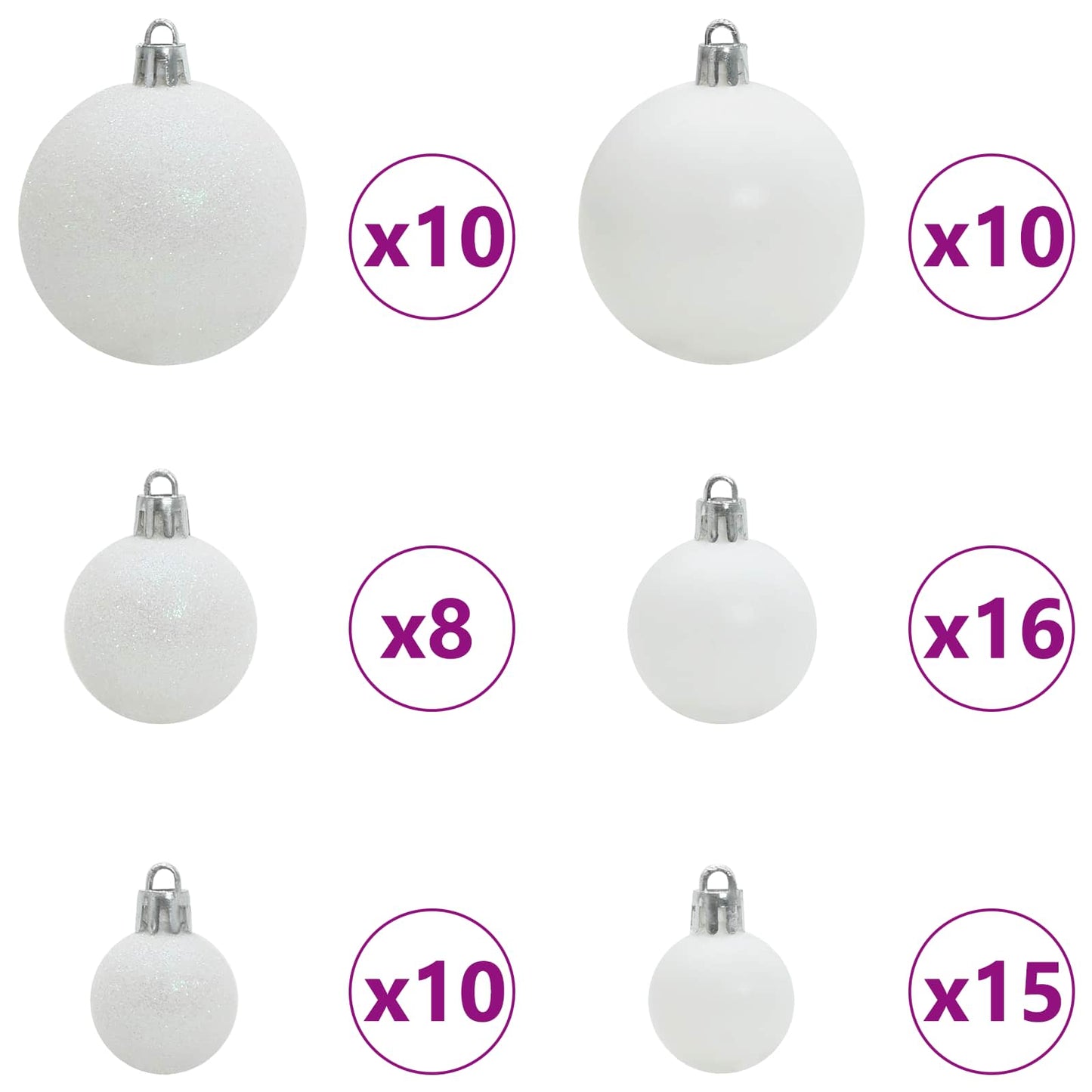 Kunstigt juletræ med 300 LED'er Hvid 180 cm PVC og Stål