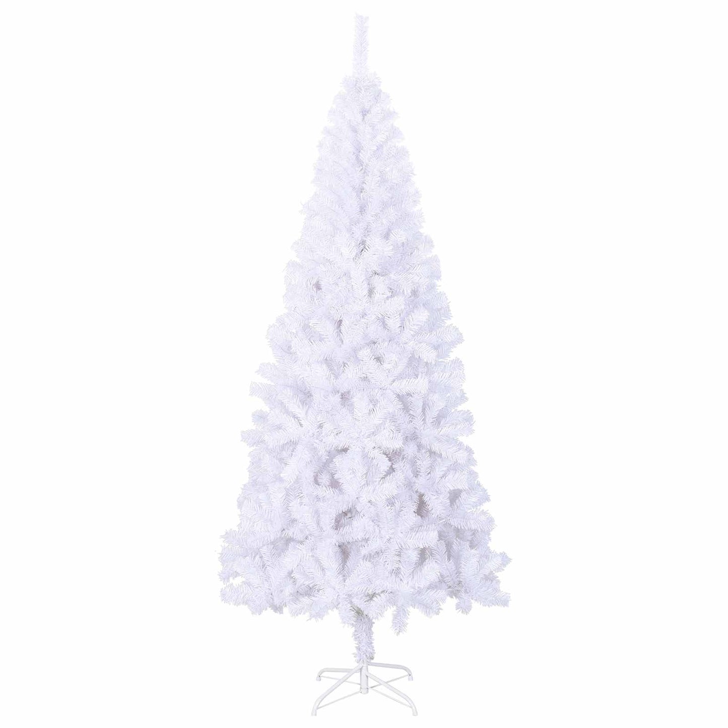 Kunstigt juletræ med 300 LED'er Hvid 180 cm PVC og Stål